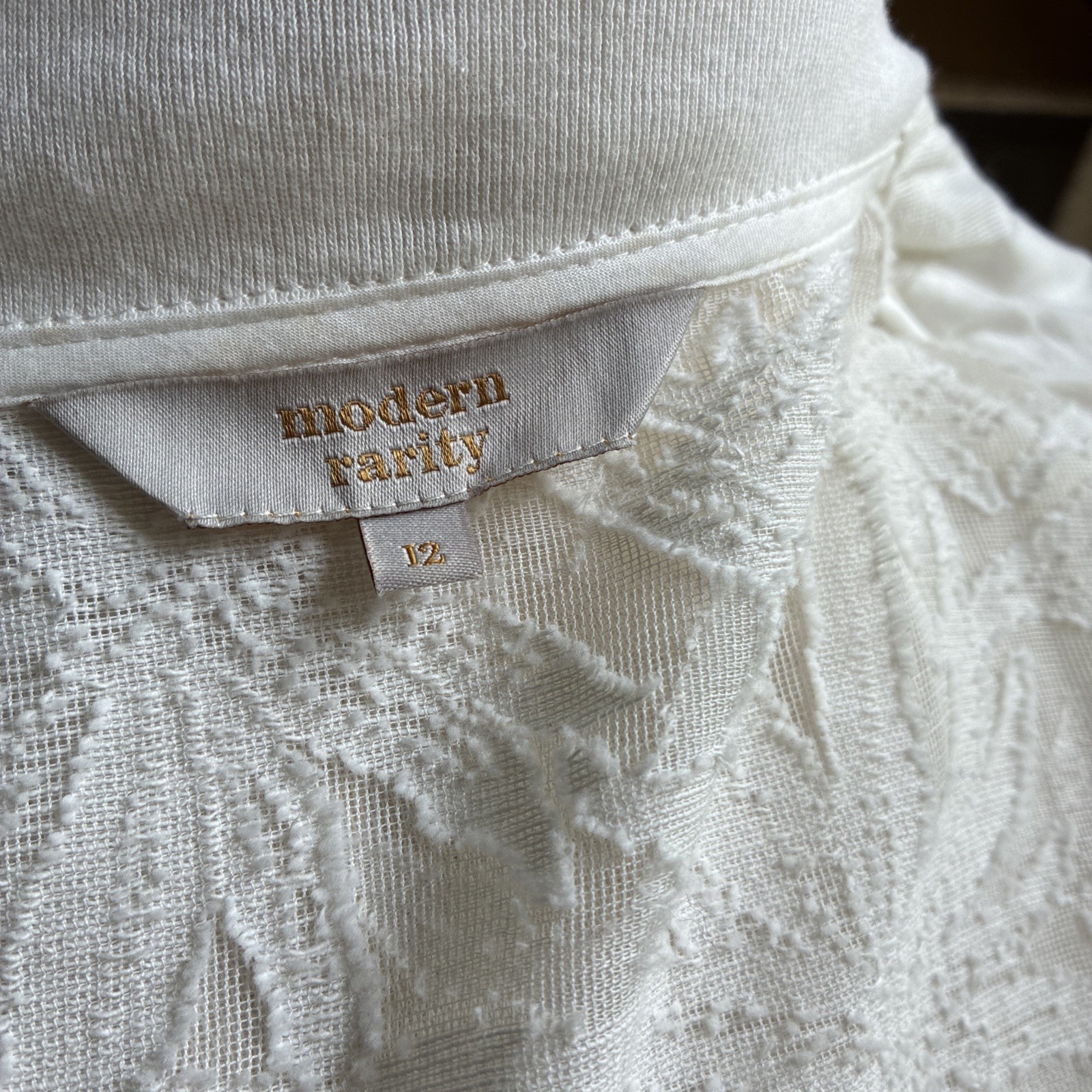 Modern Rarity white textured cotton bomber blouson Lightweight Jacket 12