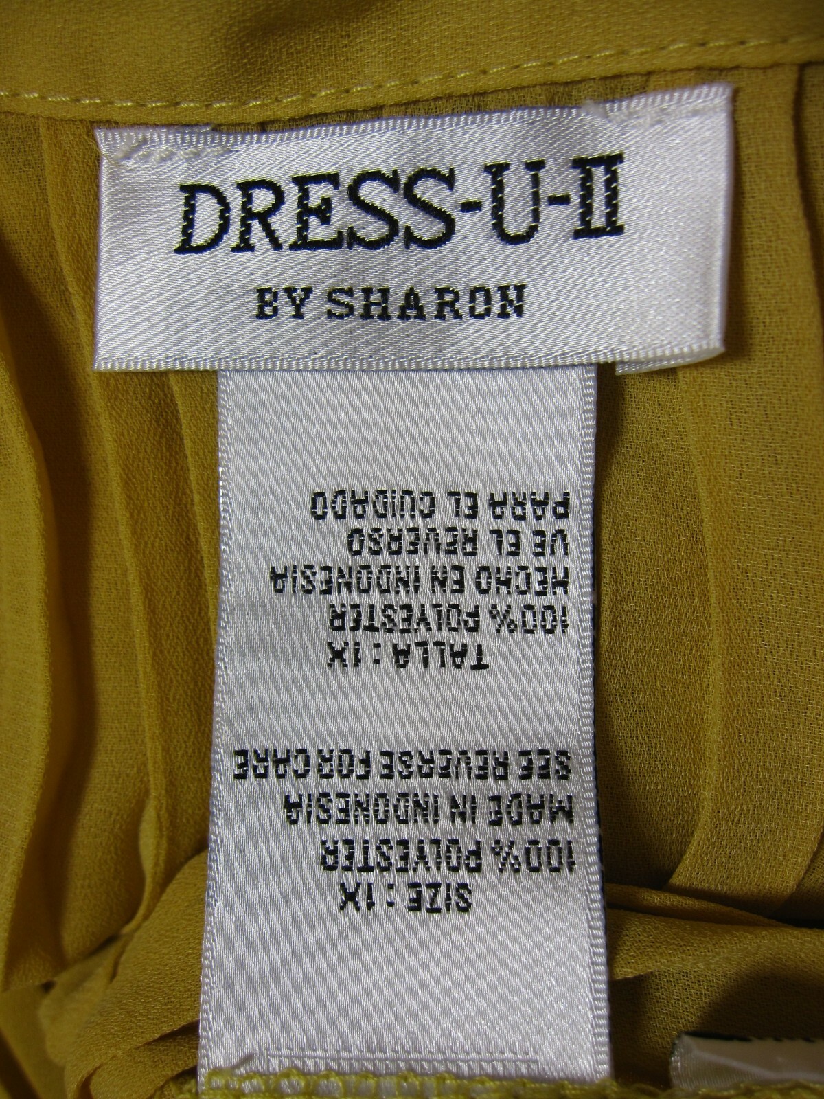 DRESS U II By SHARON NWT Long Sleeve Button Down Blouse Plus Size 1X Yellow 251