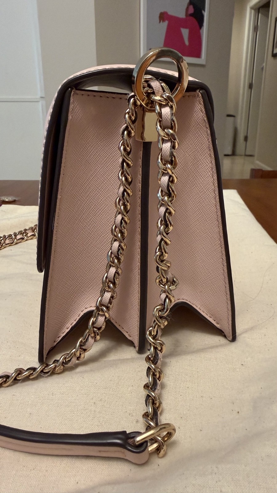 Tory Burch Robinson Convertible Shoulder Bag – Crossbody – Shell Pink