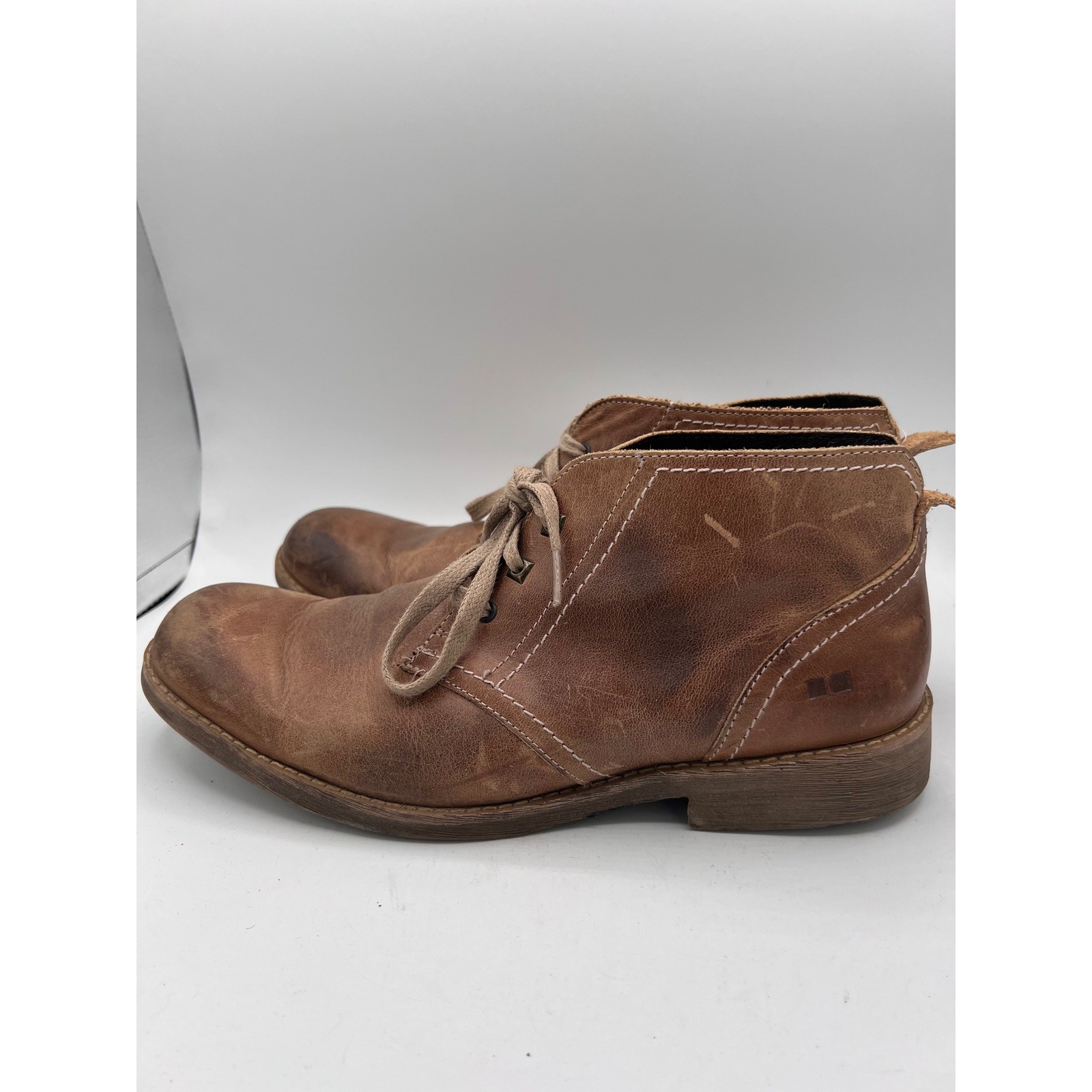 Bed Stu Mens Draco Chukka Boots Size 10.5 Brown Distressed Leather Lace Up