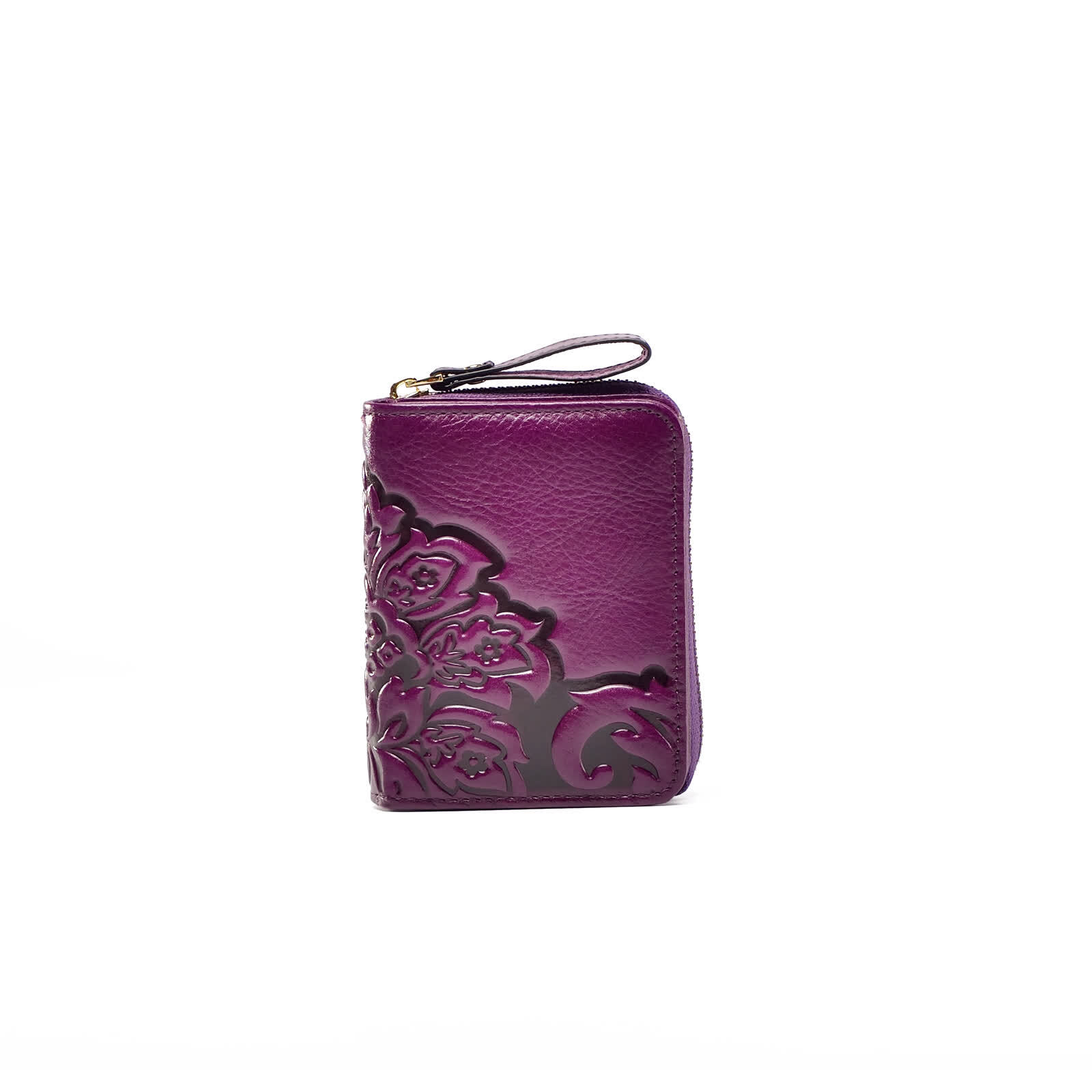 Erivis Womens Genuine Black Leather Wallet Wristlet Clutch with Card Holder