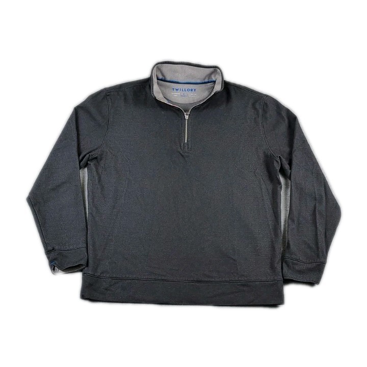 Twillory Performance Fabric Tailor Fit 1/4 Zip Golf Pullover Mens Sz Large