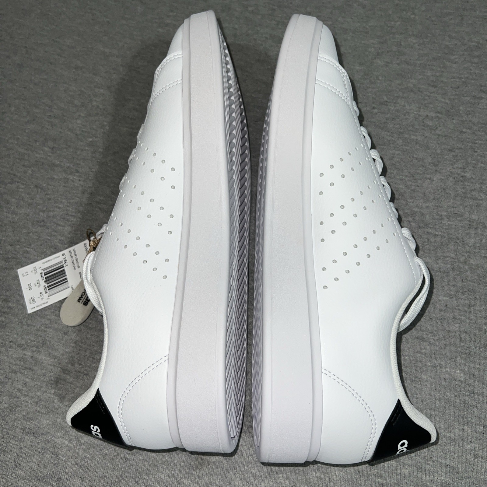 Adidas Advantage 2.0 White Black Legend Ink Sz 11 IF1661 Sneaker Sportswear