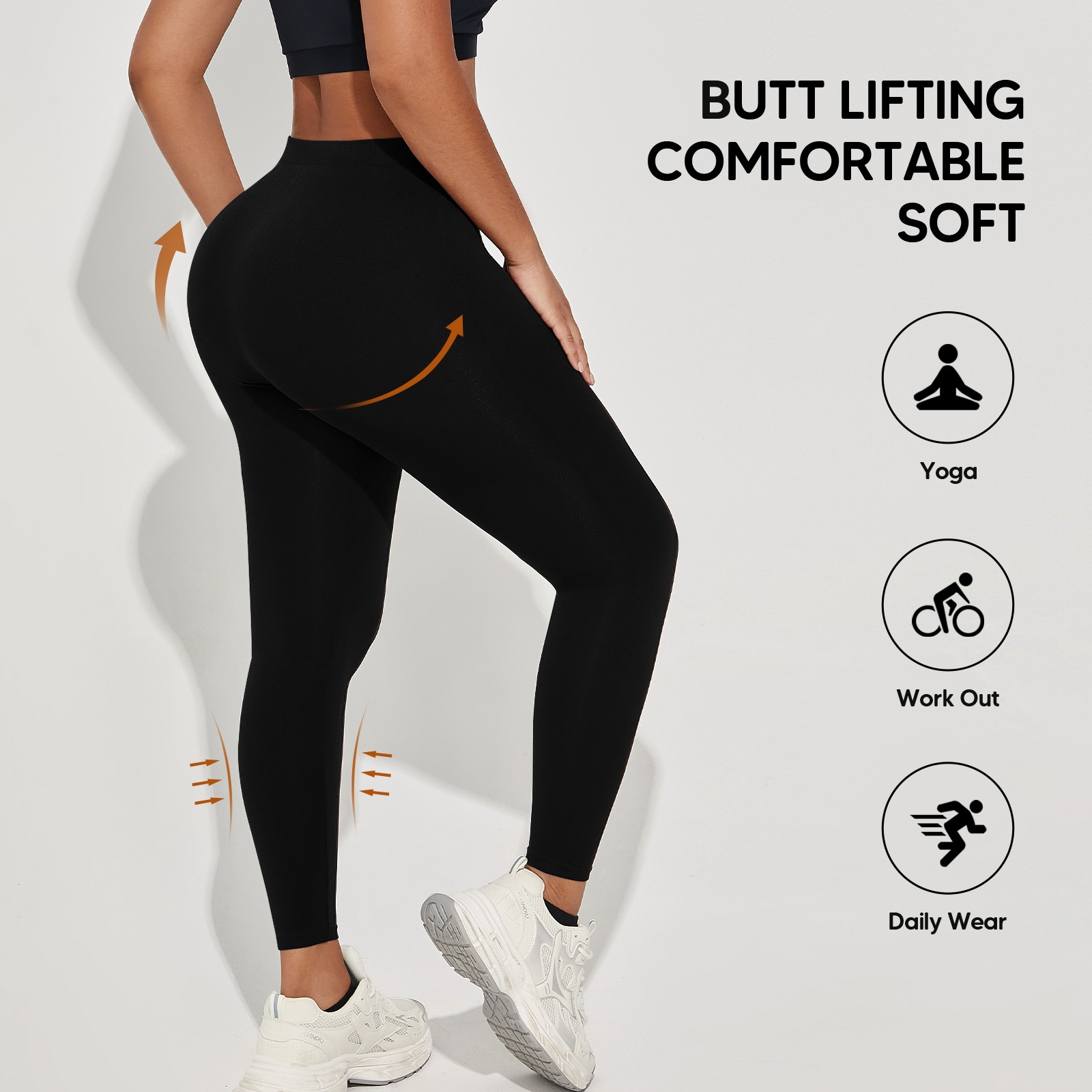 Women Scrunch Butt Lifting Leggings Anti-Cellulite High Waist Push Up Yoga Pants