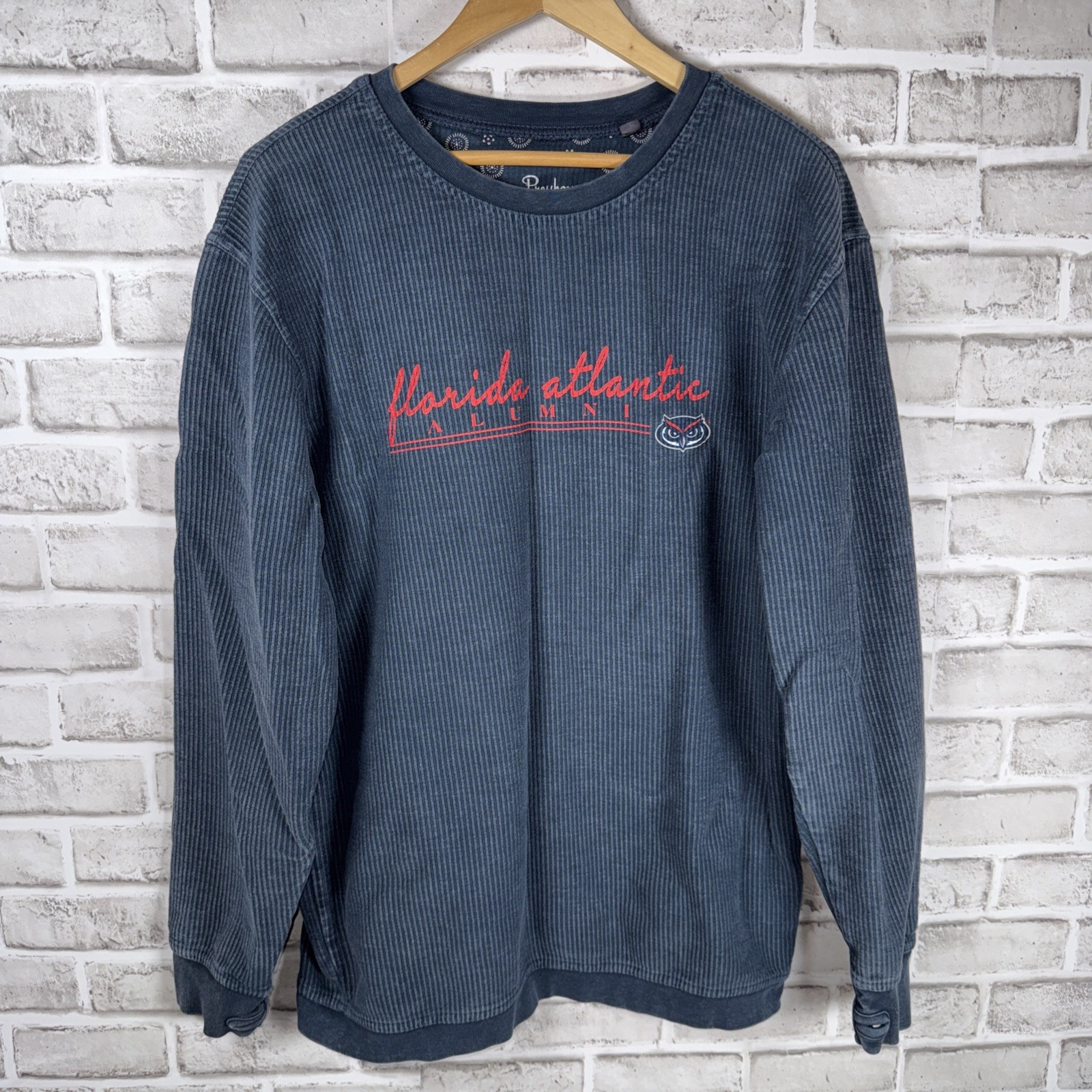 Vintage Florida FAU Pressbox Sweater Ribbed Fleece Crewneck College Medium M