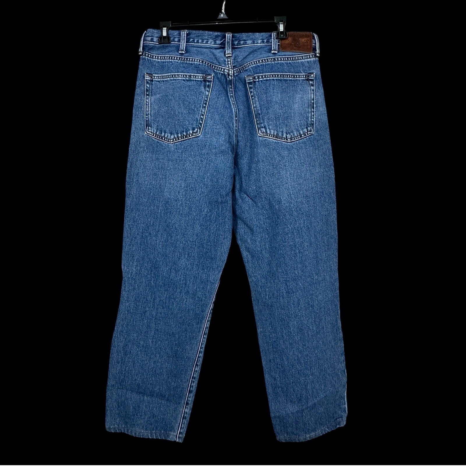 Lands End Square Rigger Mens Relaxed Fit Jeans Blue Denim 33×28 501601 F18