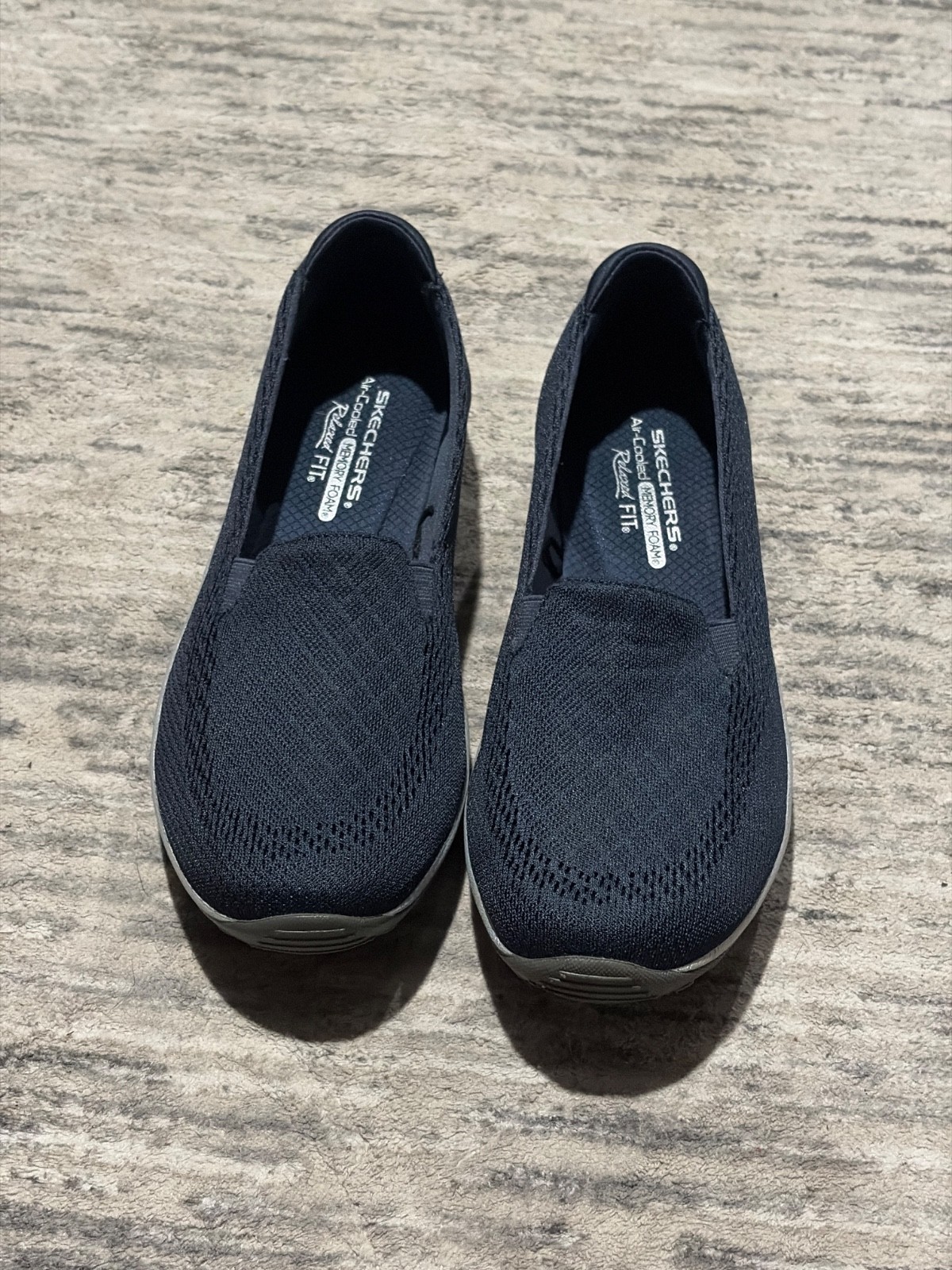 Skechers Relaxed Fit: Reggae Fest – Willows Vibe shoes featuring a navy engineer