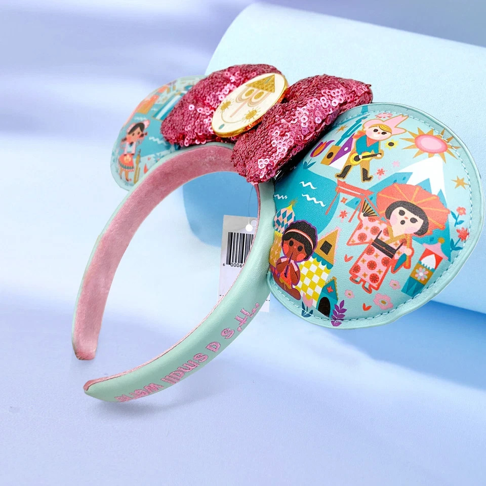 Disney.Parks It’s a Small World Minnie Mouse Sequined Ears Headband 2025