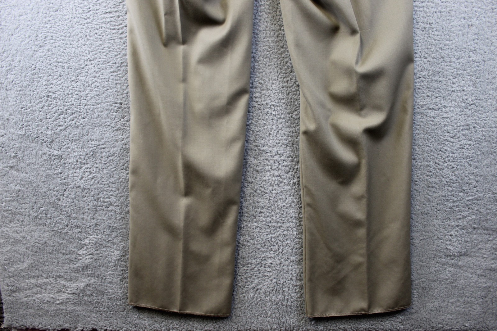 Neiman Marcus 38W Men’s Beige Wool Straight Solid Dress Suit Trousers Pants New