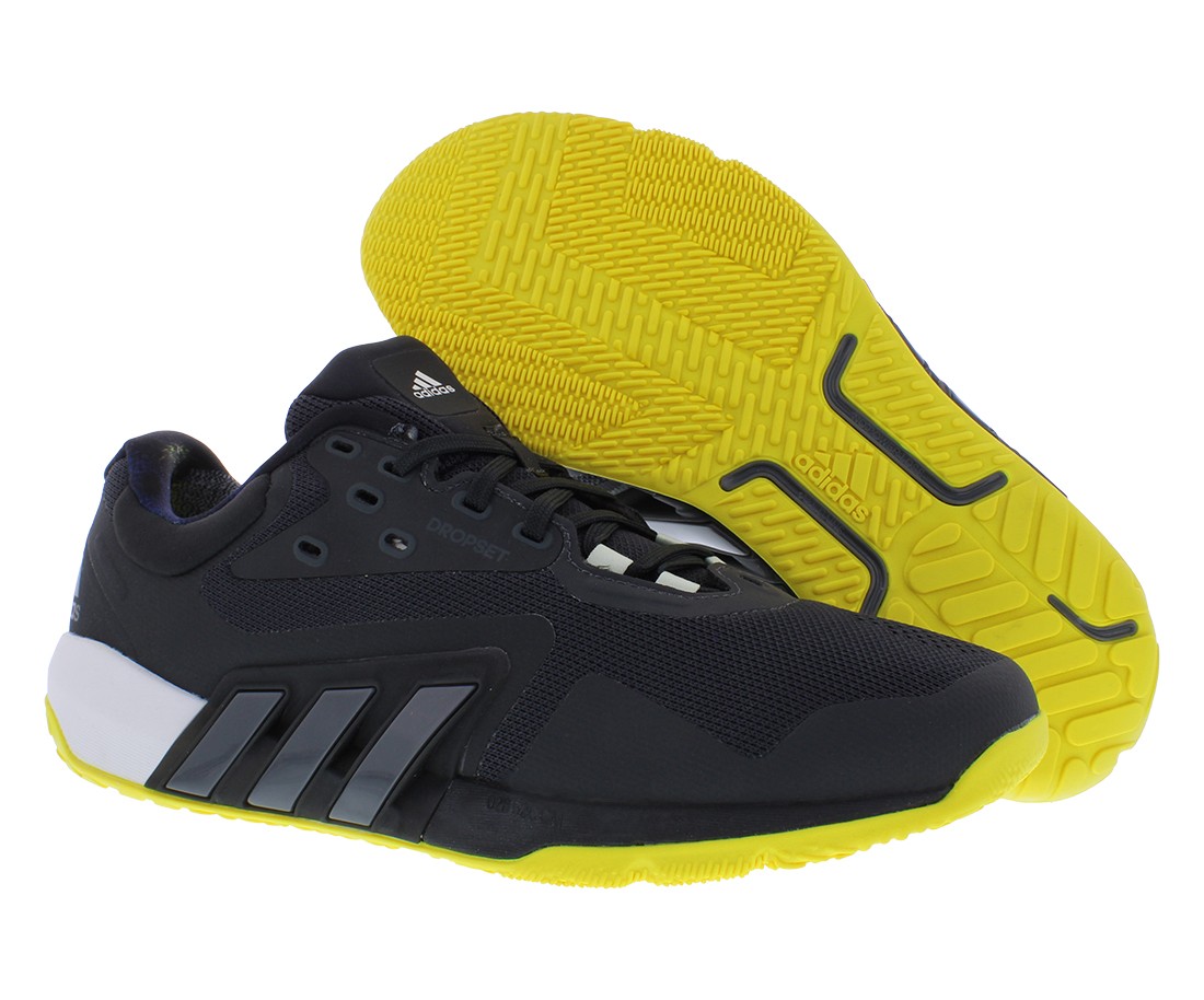 Adidas Dropset Trainer Mens Shoes Size 5.5, Color: Carbon/Core Black/Beam Yellow