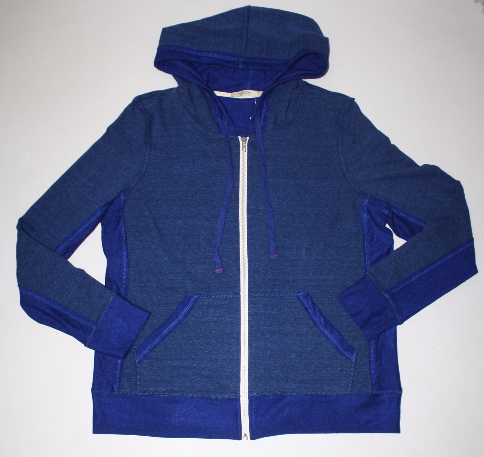 NWT Womens Abbot + Main BLUE DAZZLE Lightweight Hoodie Full Zip Sz M Medium
