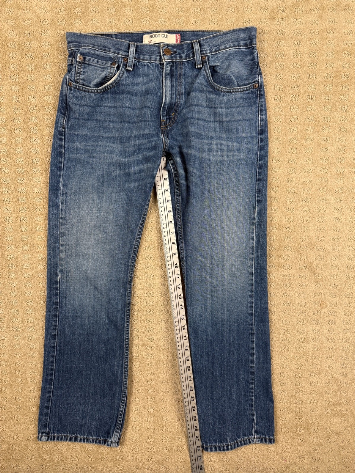 Men’s Levi’s 527 Bootcut Western Red Tab Blue Jeans Patchless 32×28 #1096