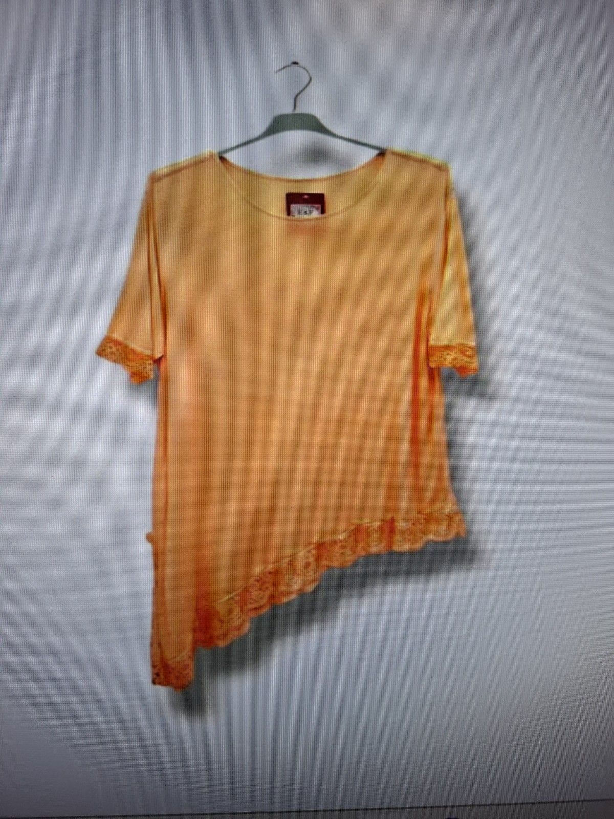 italy t shirt tunic approx 44 46 48 50 orange E&F Paris new stretch shirt summer