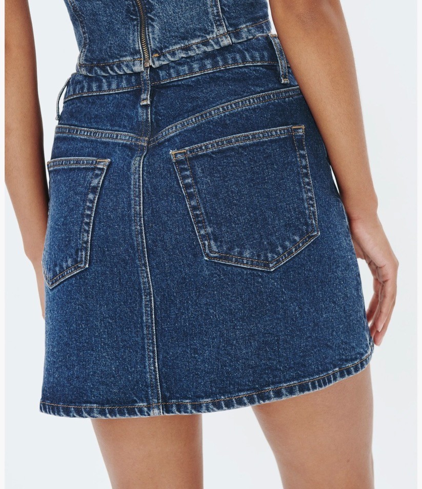 NWOT $148 | Reformation Lydia High Waist Denim Miniskirt in Huron | Size 27