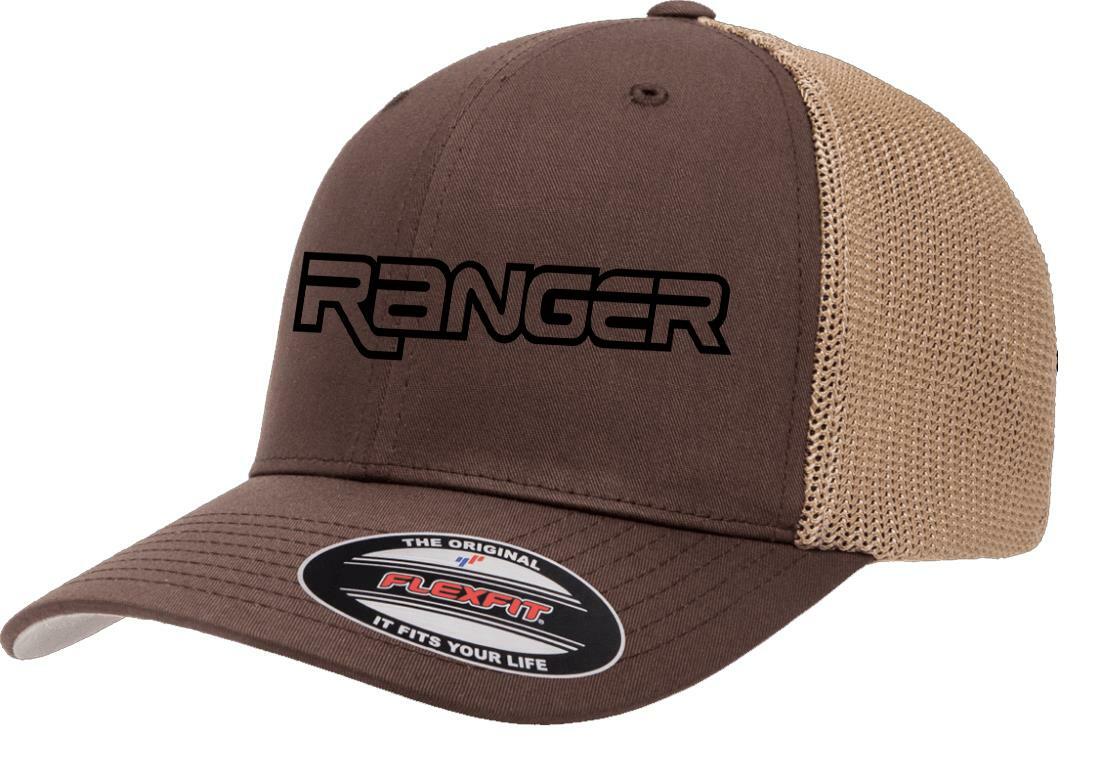 Ford Ranger Pickup Truck Logo Design Flexfit 6511 Trucker Hat Cap