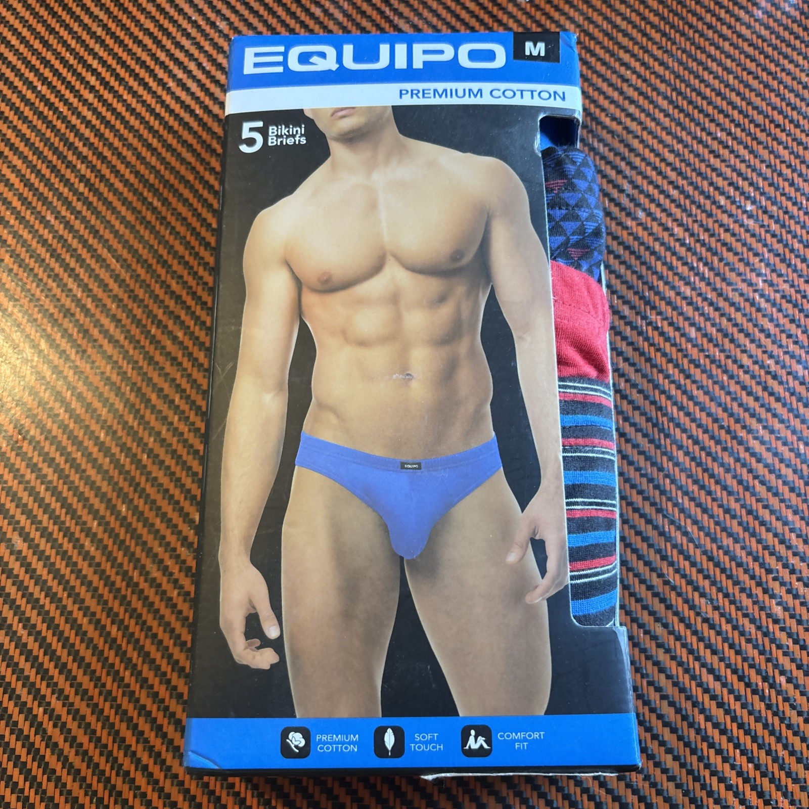 VTG Men Equipo 5x Bikini M Briefs Patterns No Fly Premium Cotton Underwear New