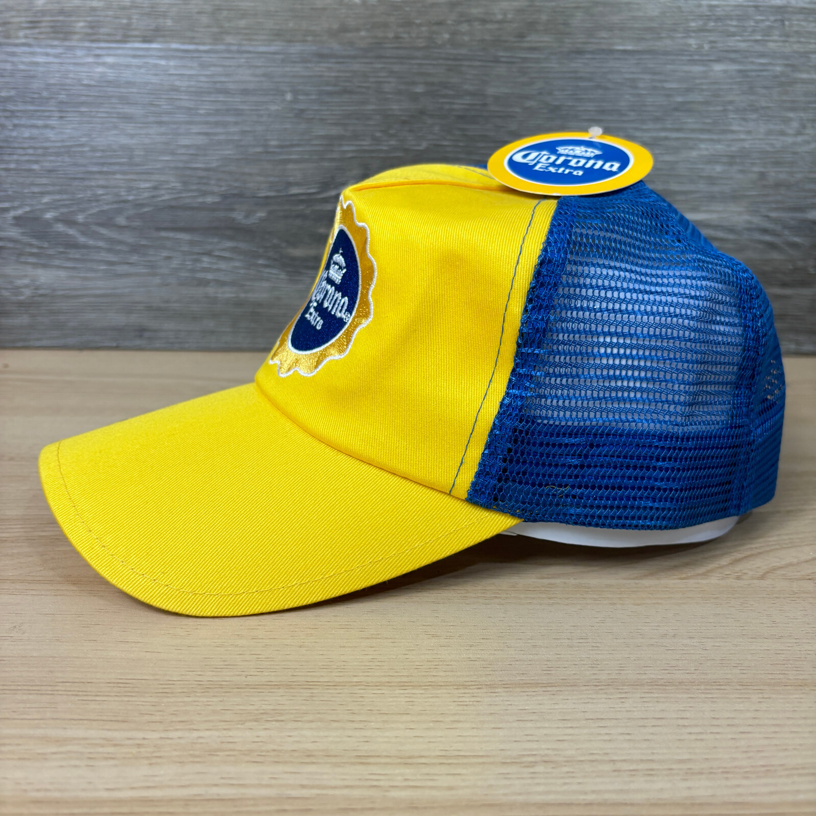 Corona Hat Cap Snapback Yellow Blue Beer Trucker One Size Adjustable NWT