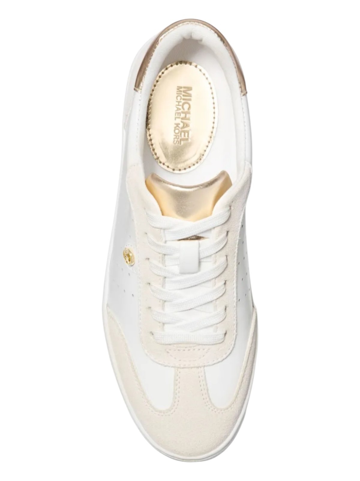 Michael Kors Men’s Colorblock Lace-Up Low Top Sneakers White/Beige/Yellow 8.5