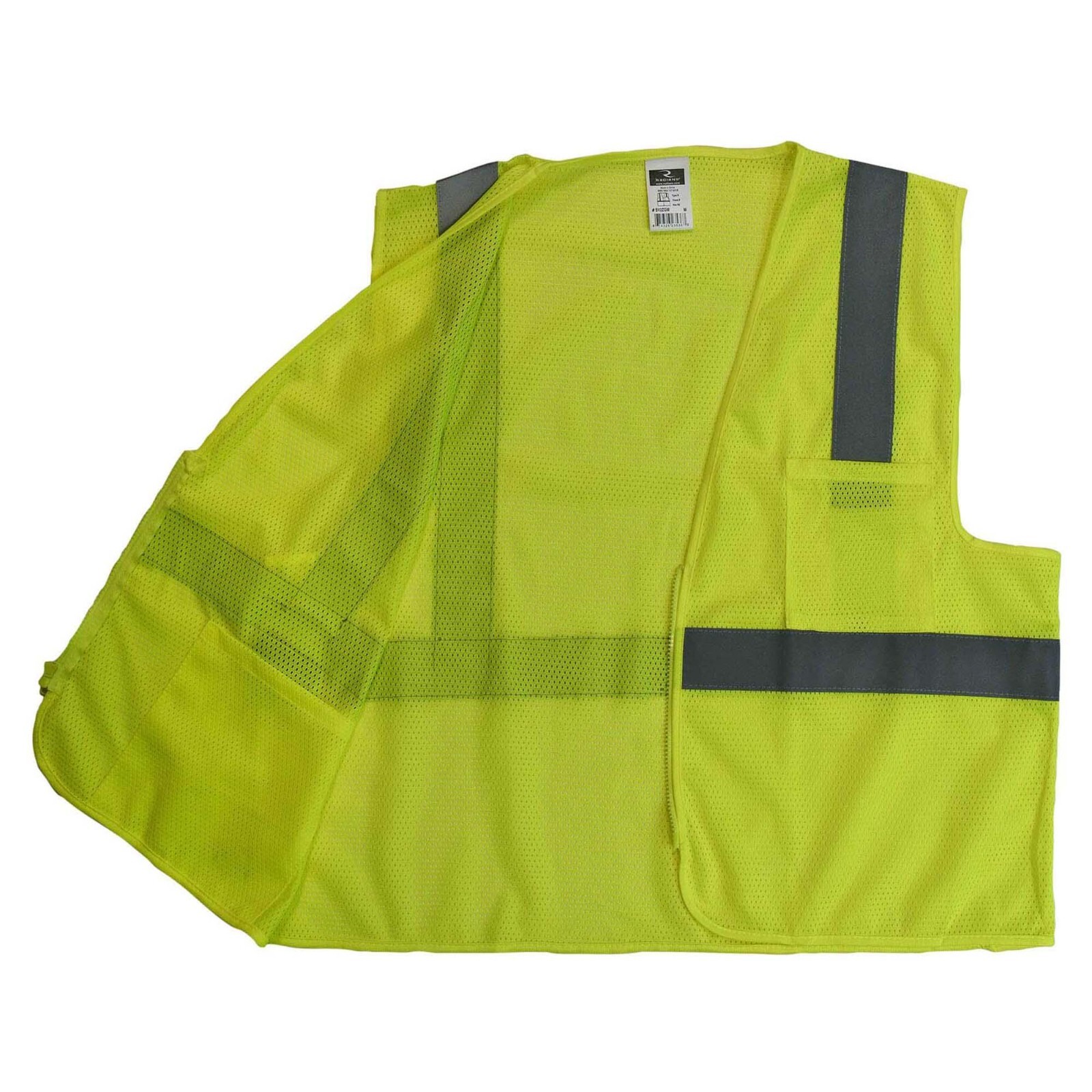 ANSI ISEA 107-2015 CLASS 2 MESH HIGH VISIBILITY REFLECTIVE ROAD WORK SAFETY VEST