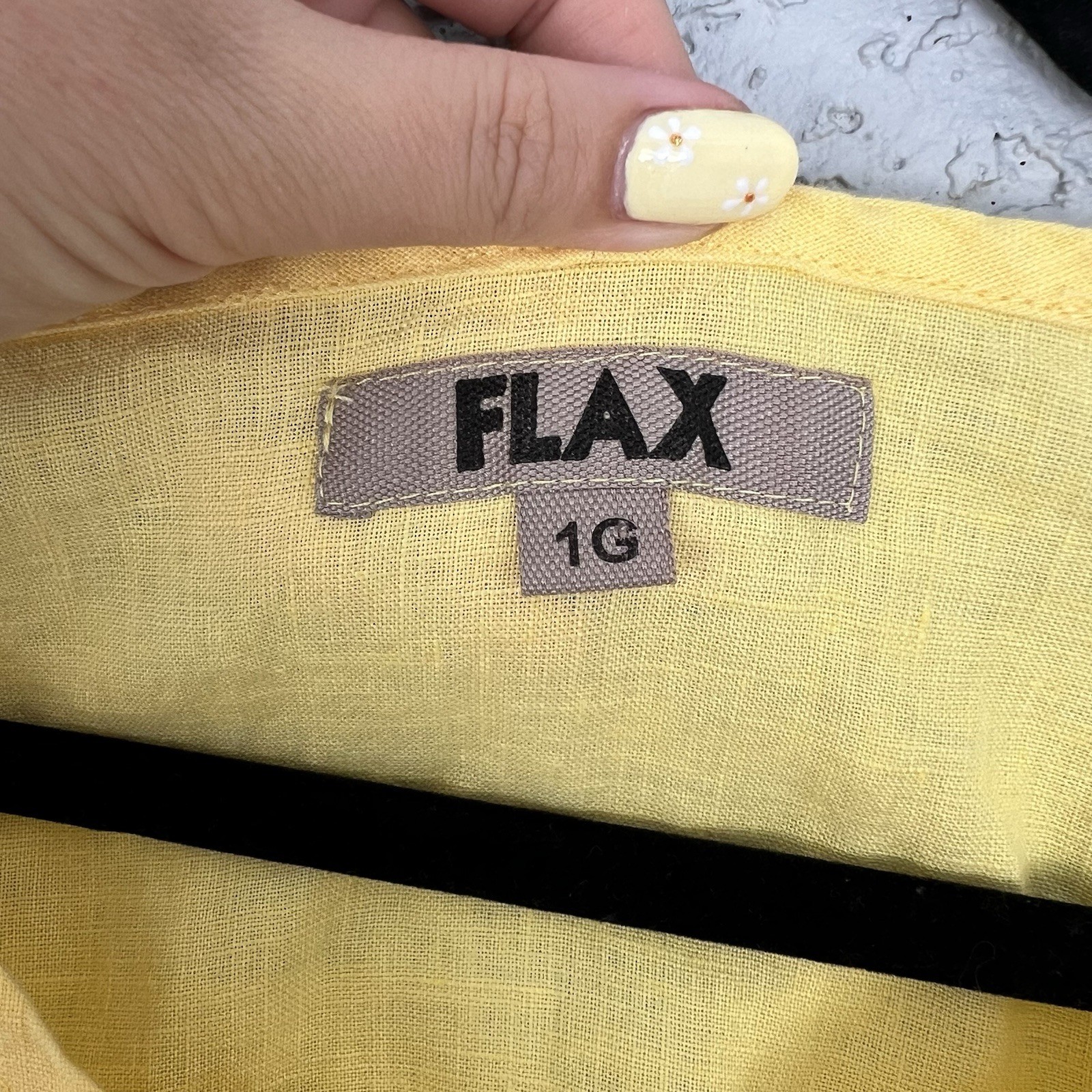 Flax Linen Yellow V-Neck Top Size 1G 2X Lagenlook Coastal Lightweight Relaxed