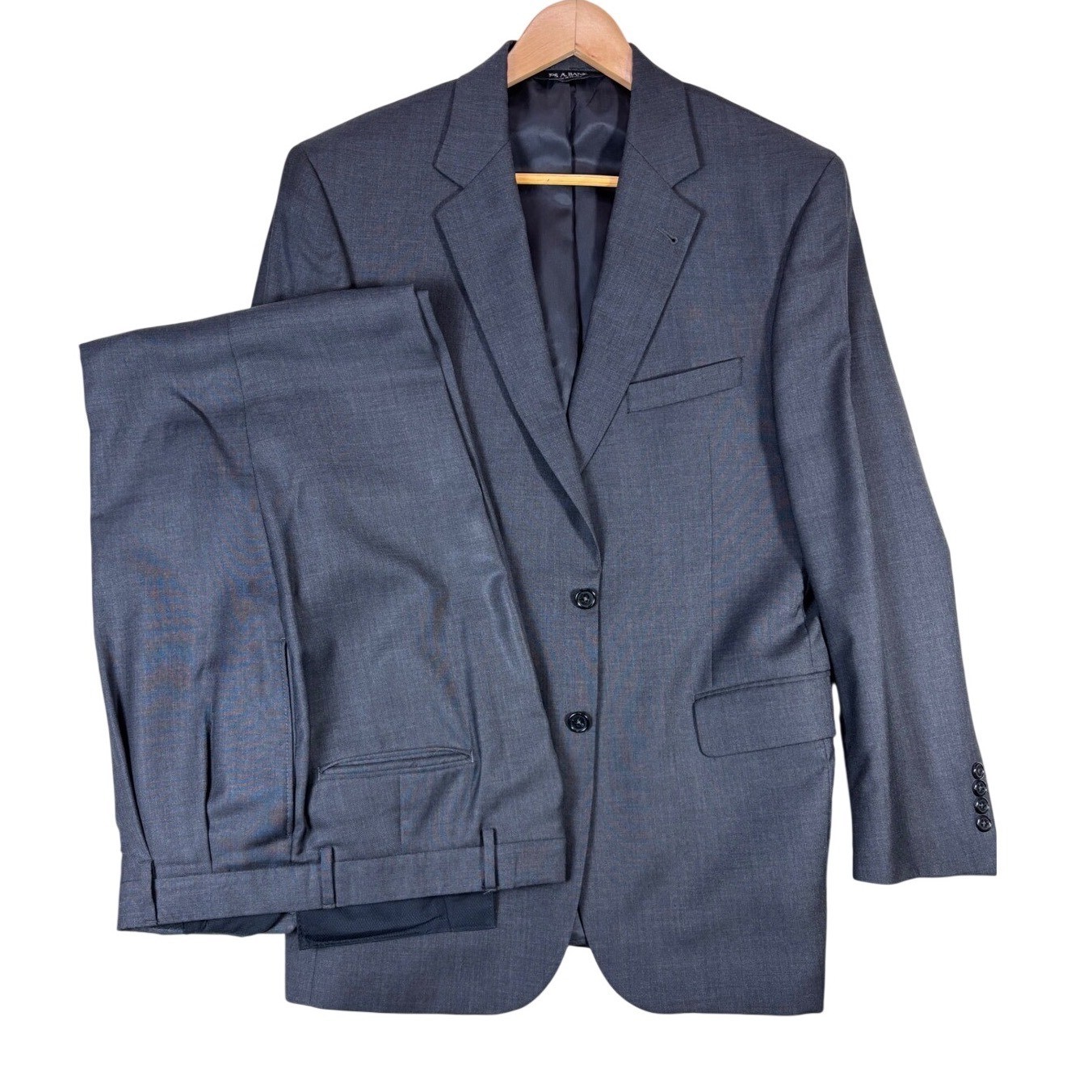 Jos. A. Bank Signature Collection Mens 41 RG Charcoal Wool Silk Two Button Suit