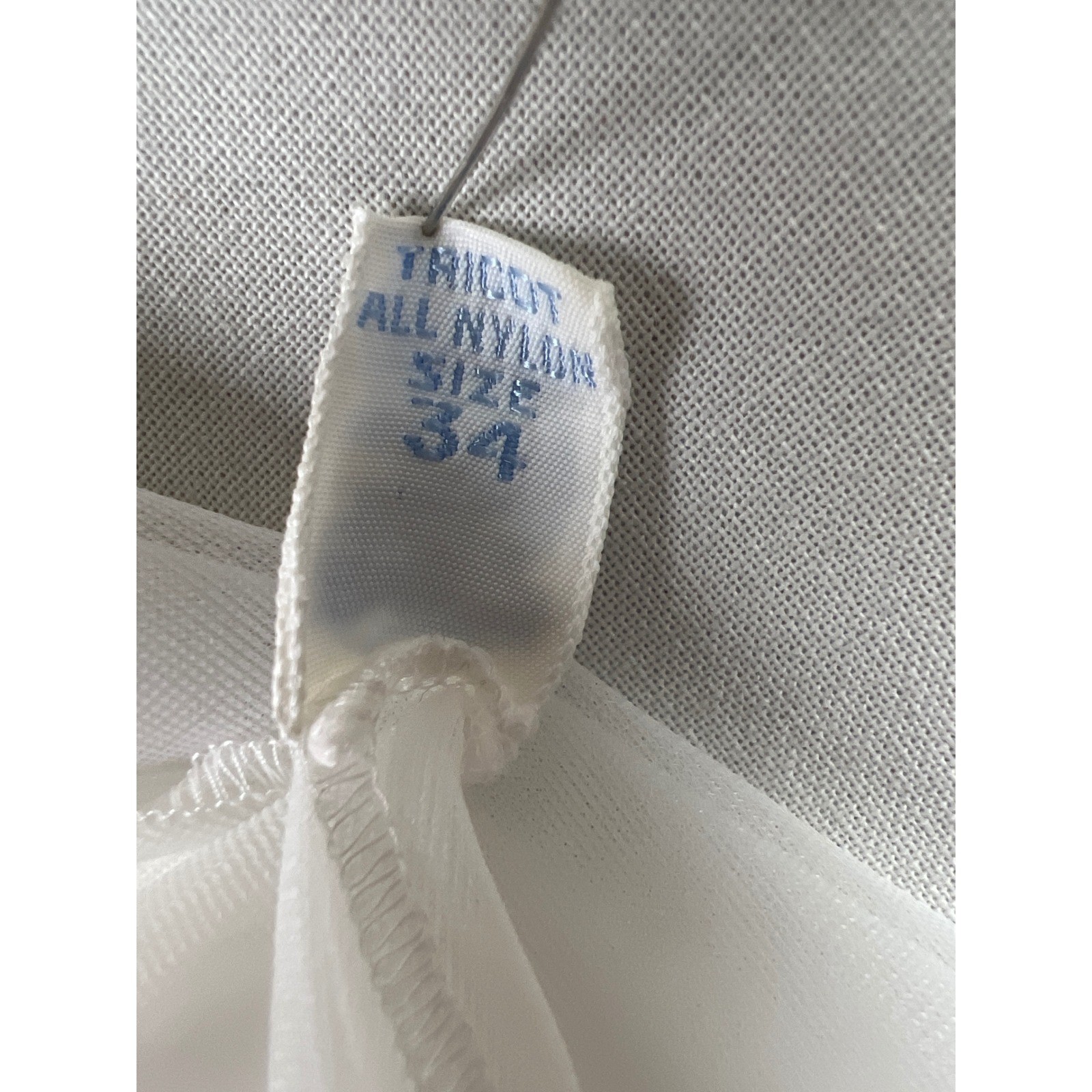 Vanity Fair Peignoir Robe Womens 34 White Vintage Lace Puff Sleeve Sheer Tricot