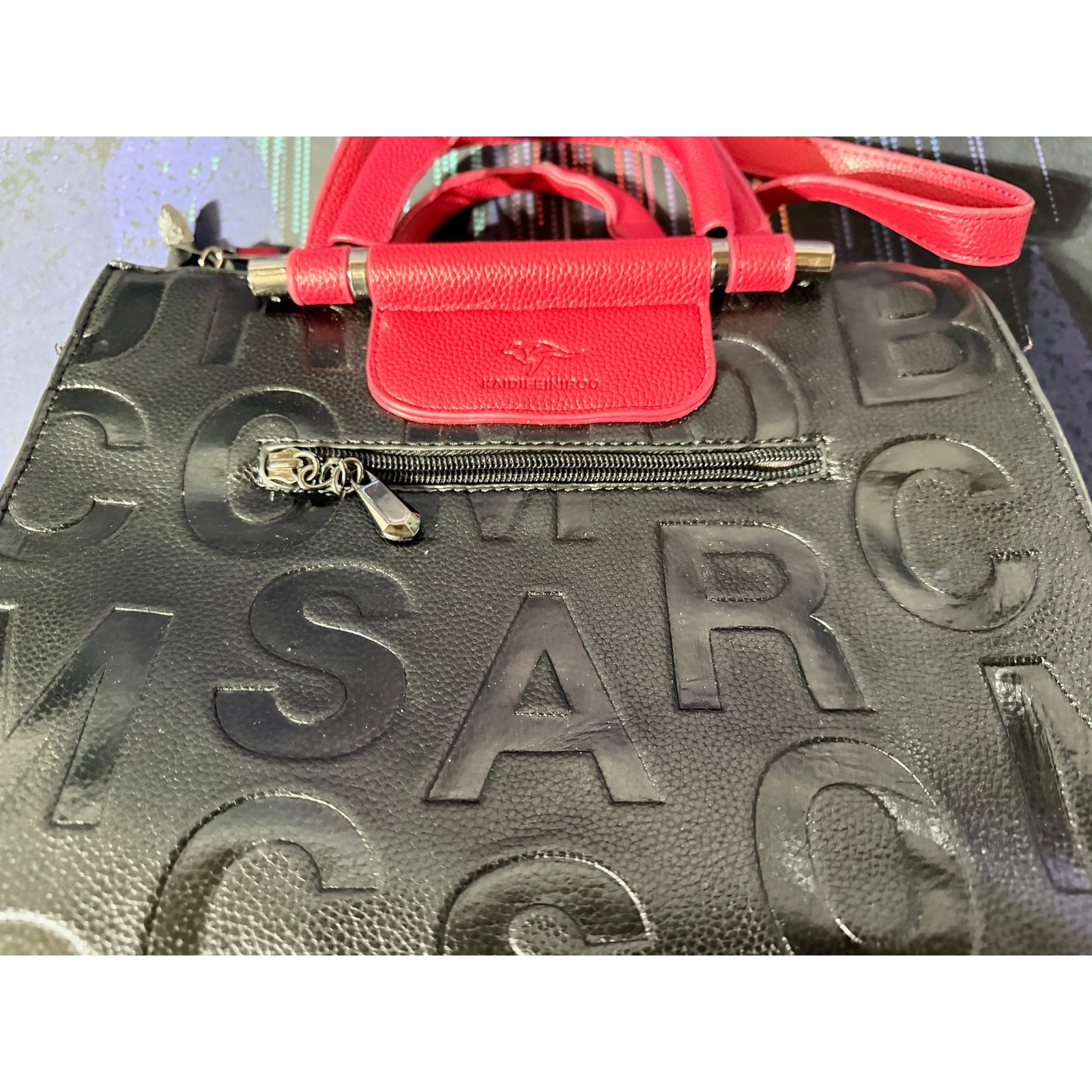 KAIDIFEINIROO Embossed Alphabet Top-Handle Satchel & Crossbody Purse