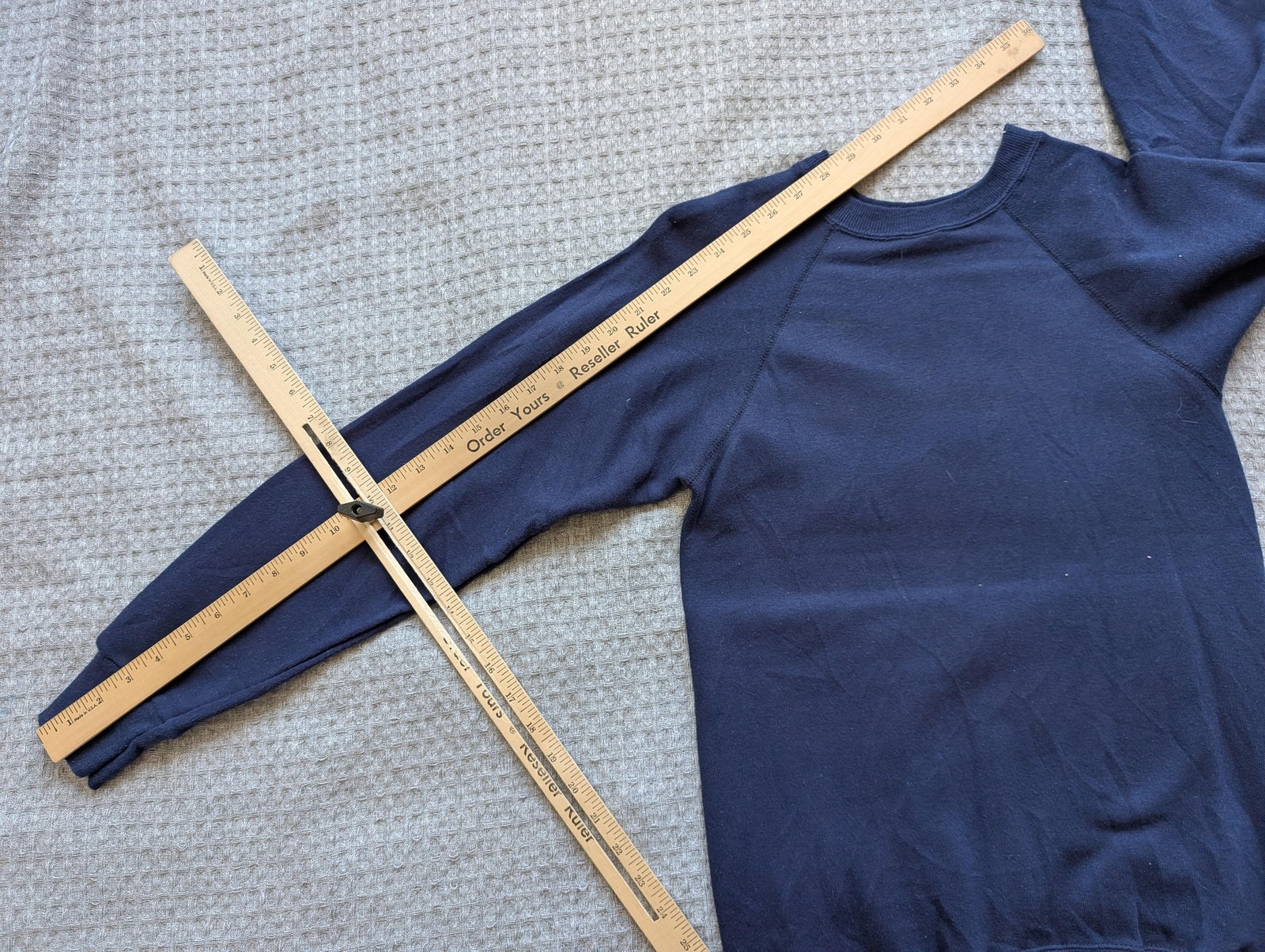 Vintage Champion Sweatshirt Adult Small Blue Trinity Sports Camper USA Raglan