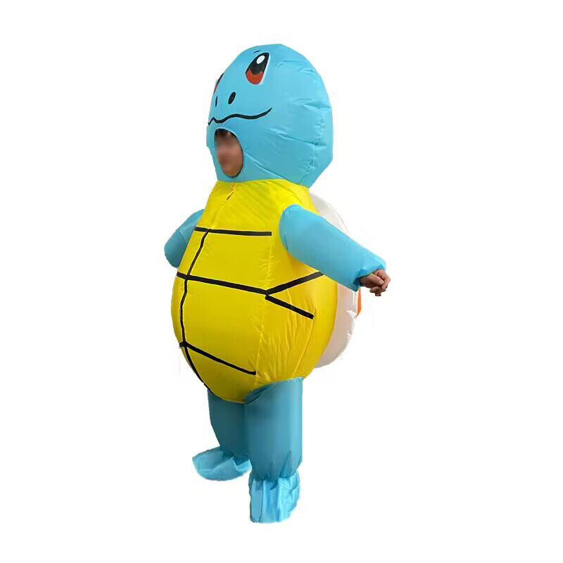 Inflatable Costume Squirtle Mascot Outfit for Halloween Cosplay Party Adult Size
