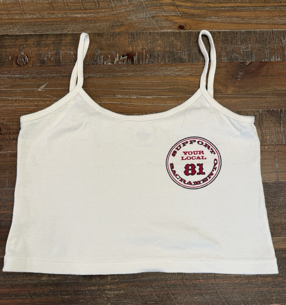 Vintage HELLS ANGELS SAC 81 support crop tank