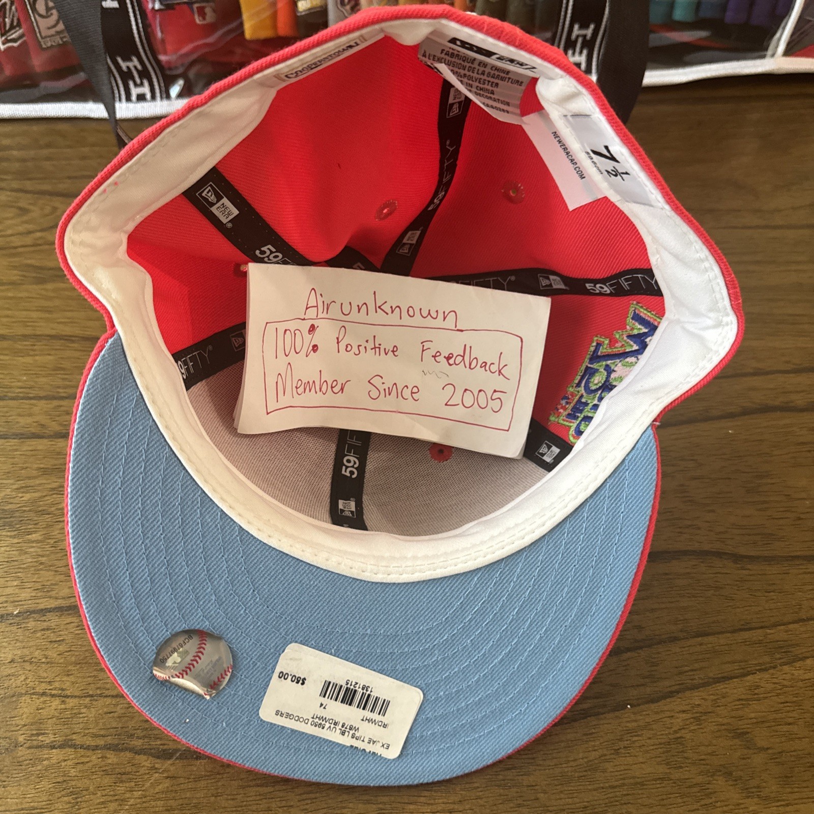 Brand New Hat Club Jae Tips Los Angeles Dodgers 7 1/2