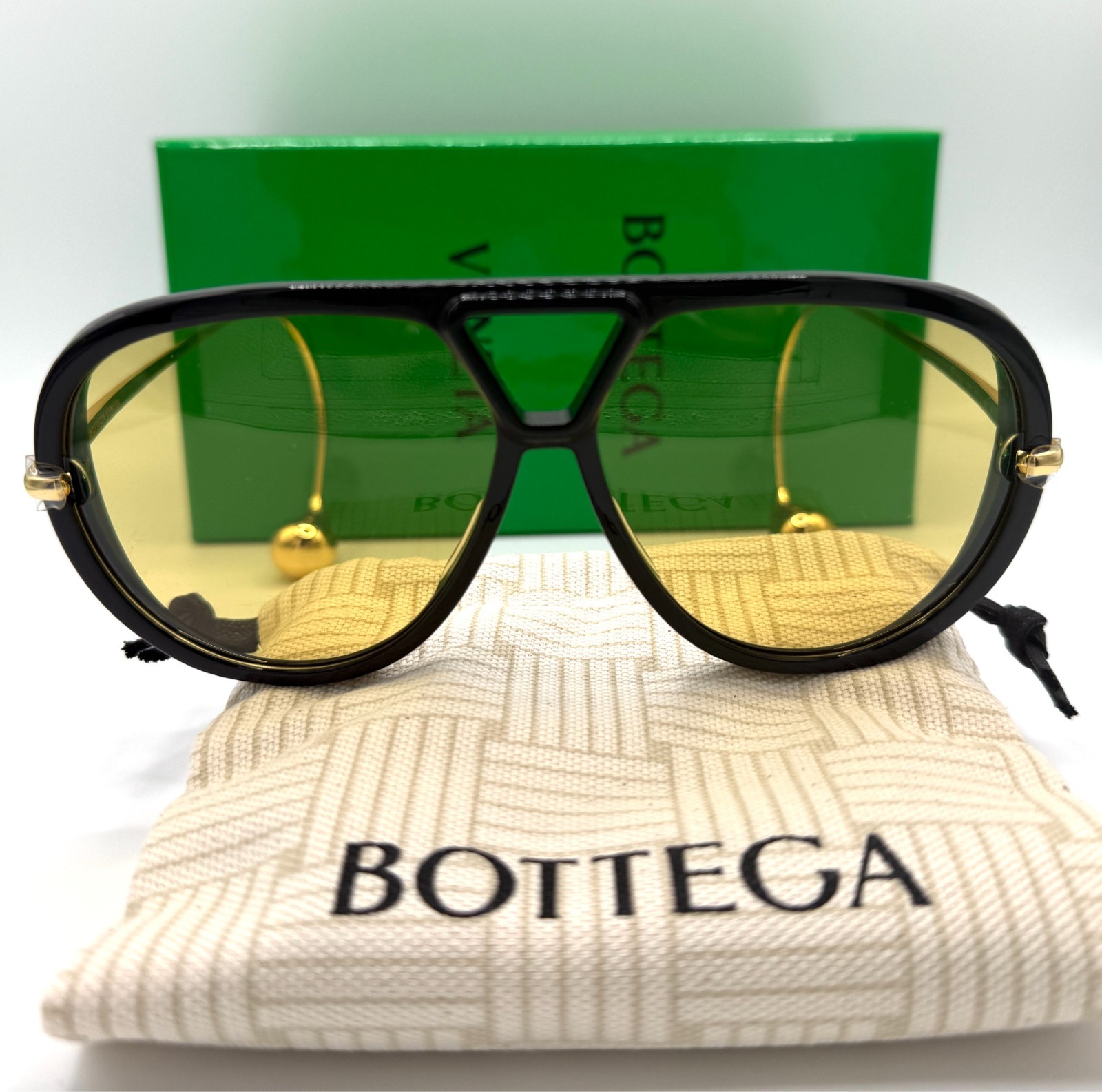 BOTTEGA VENETA BV1273S BV 1273S 003 Gold/Yellow 63-12-180 XL