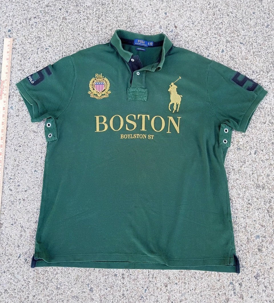 Polo Ralph Lauren Custom Slim Fit Green Polo Shirt XL Short Sleeve Cotton