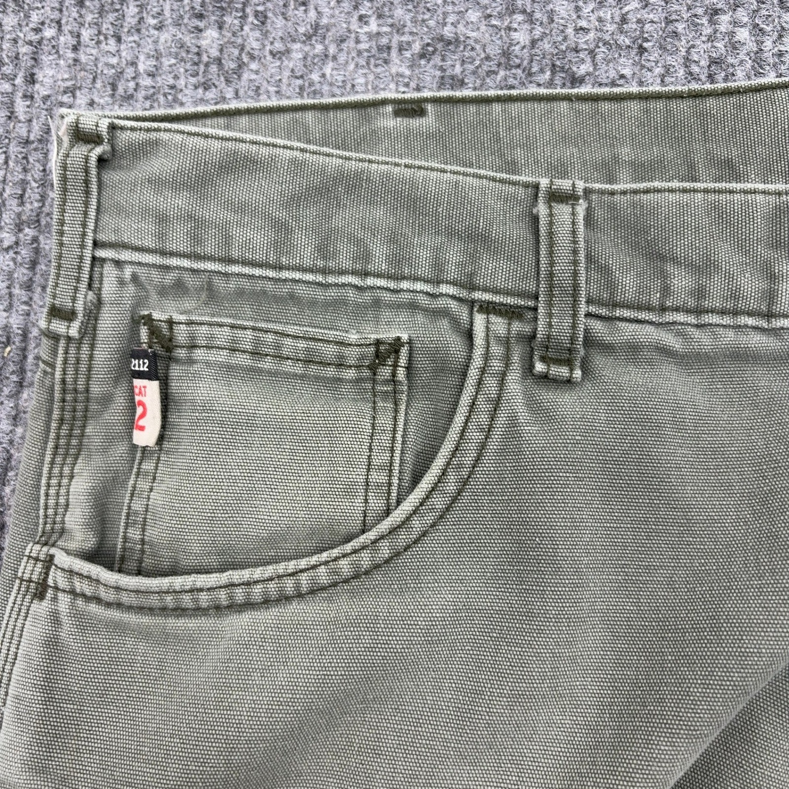 Carhartt Pants Mens 36×34 Moss Green Cotton Nylon FR Flame Resistant Workwear