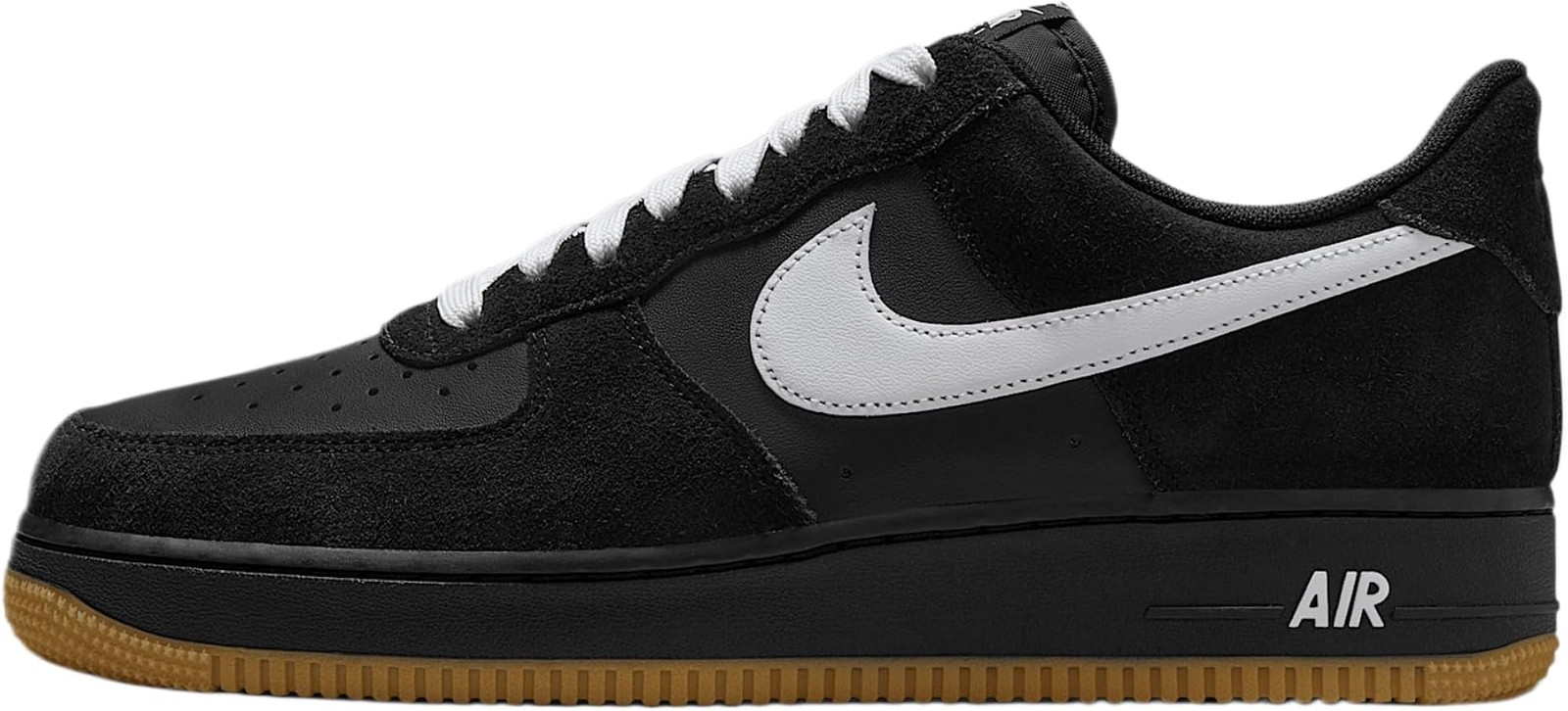 Nike Air Force 1 ’07 LV8 Men’s Shoes (IB6388-001, Black/Gum Light Brown/White) S