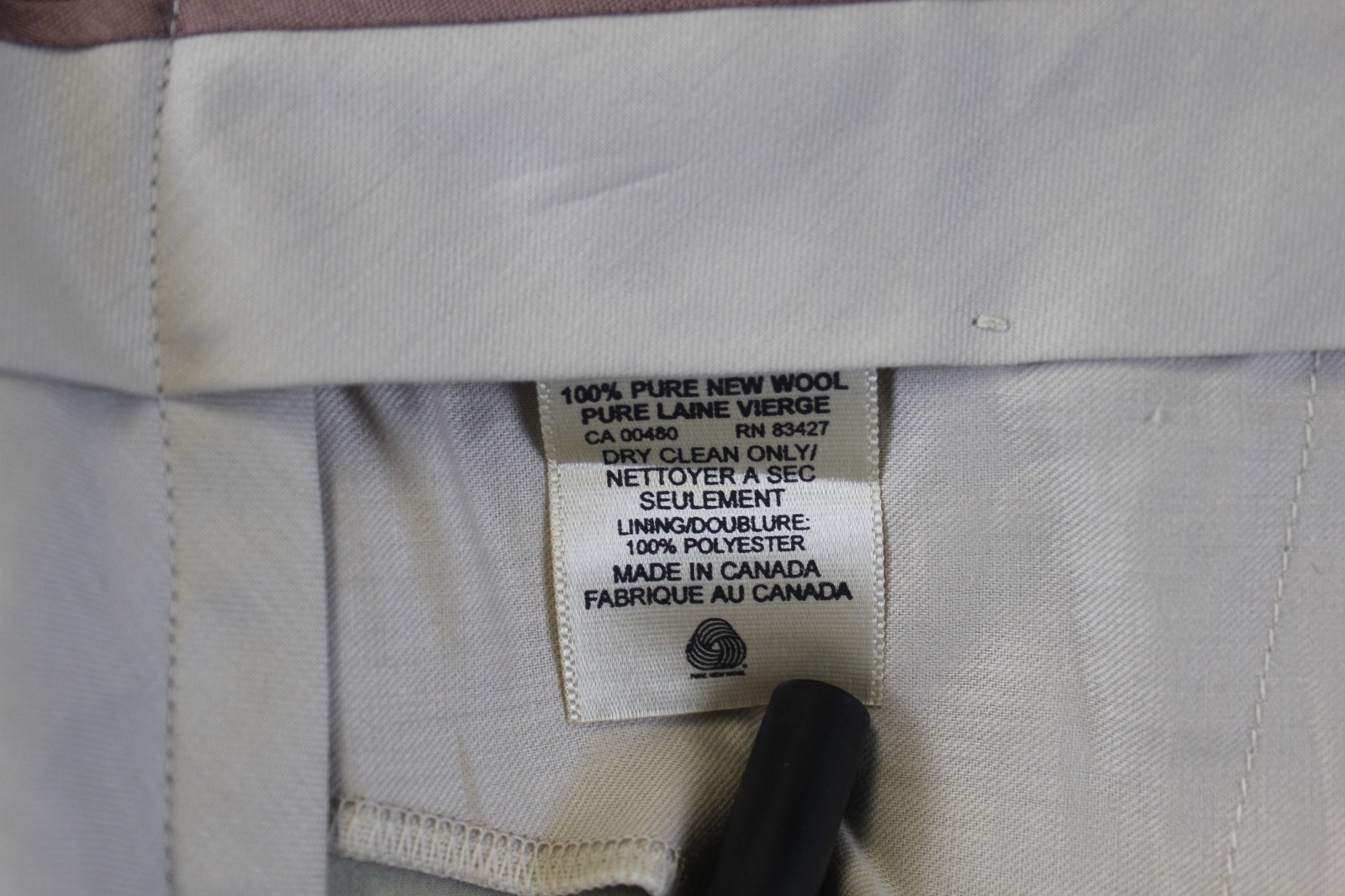 Neiman Marcus 38W Men’s Beige Wool Straight Solid Dress Suit Trousers Pants New