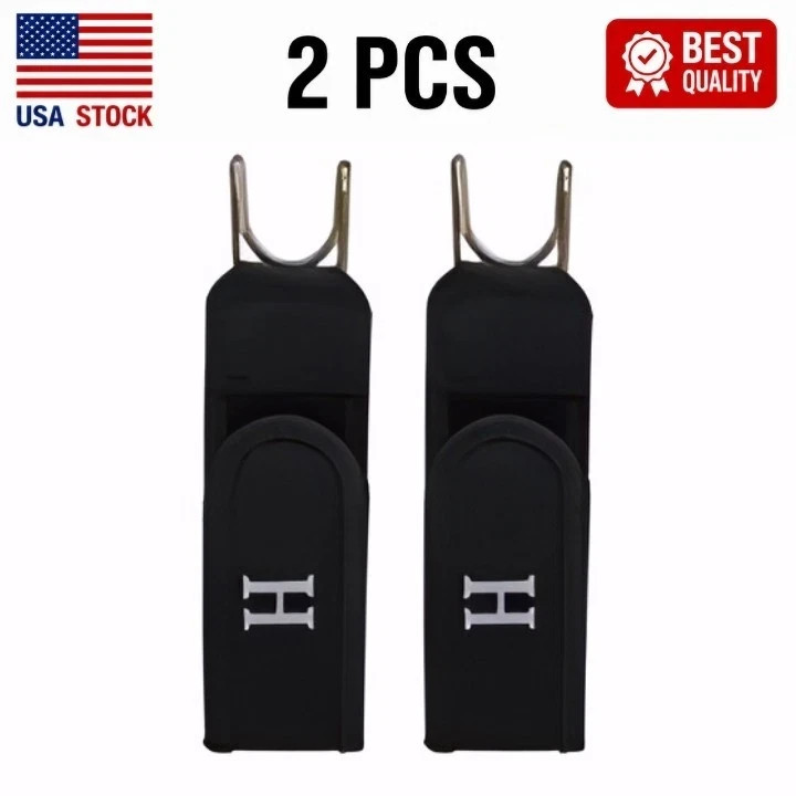 2pcs Tactical Metal Hook Elastic Belt Buckle-Less Invisible Waist Belt Closure