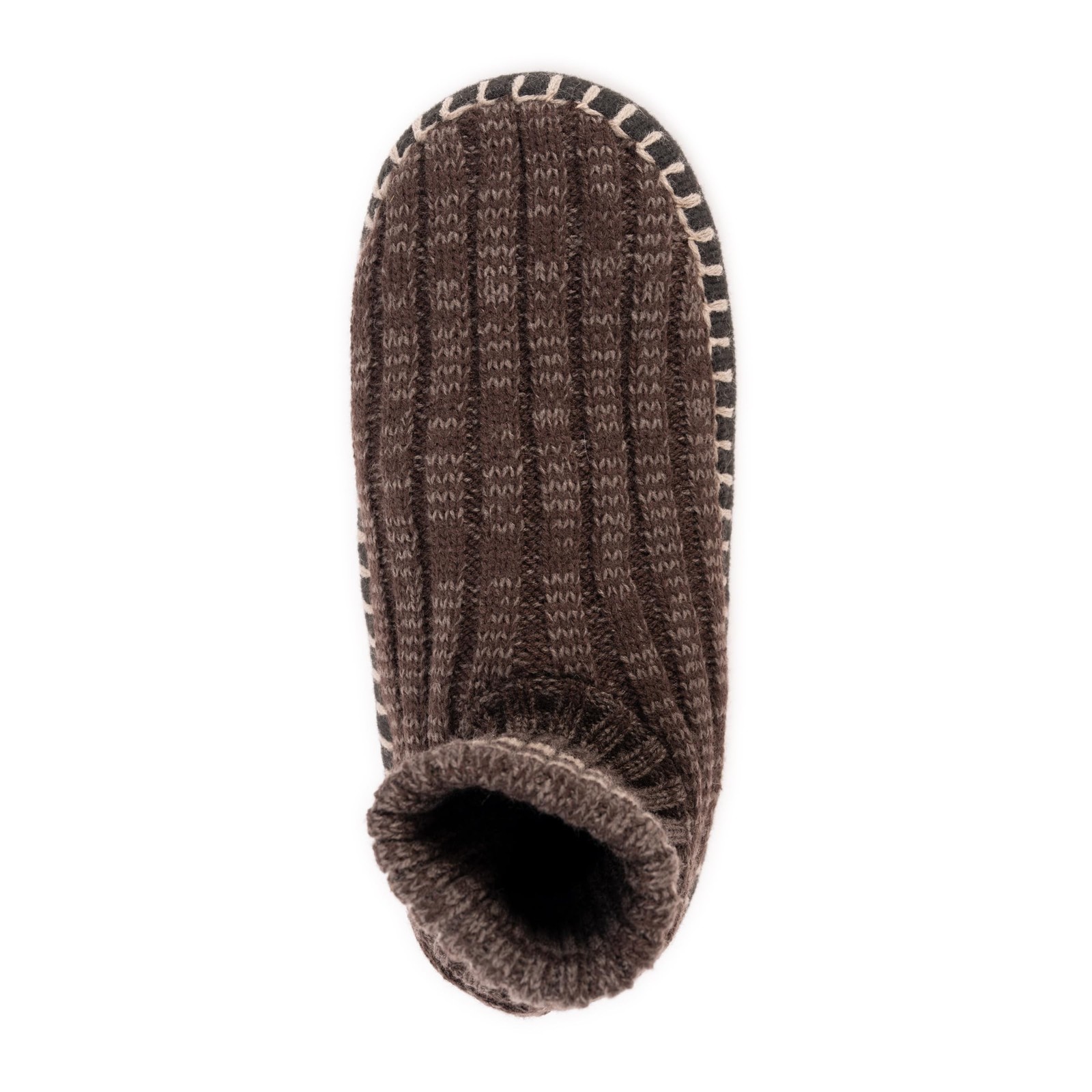 MUK LUKS Men’s Cuff Bootie Slipper Small-Medium Brown Marl