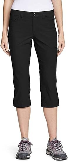 Eddie Bauer Womens Rainier Capri Hiking Nylon Spandex Travel Pants Stretch sz 8