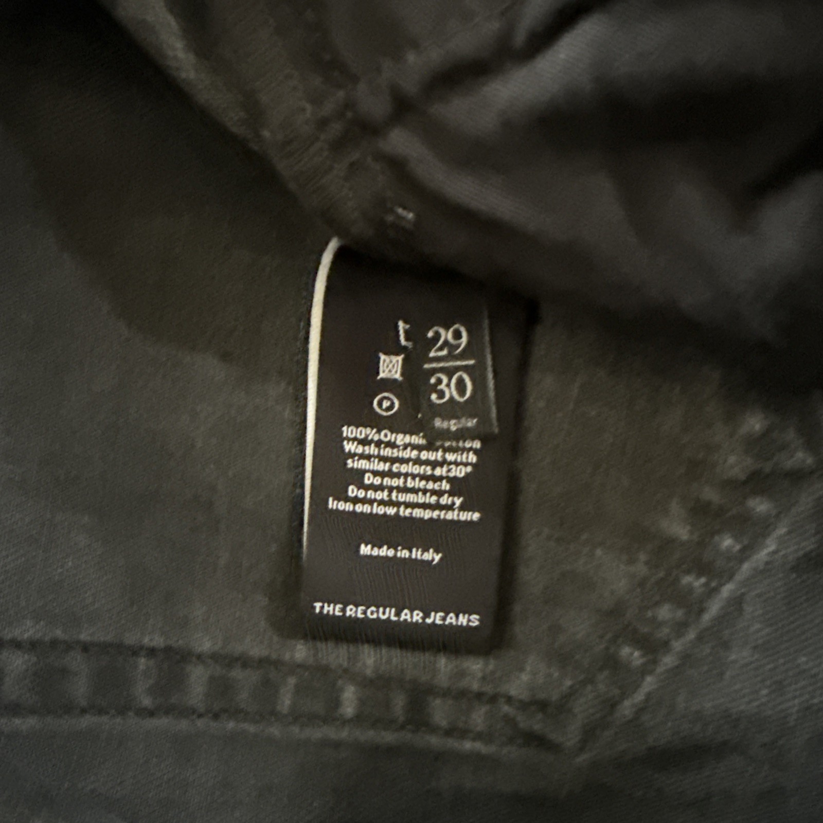ASKET Regular Jeans Men 29×30 Black Gray Organic Cotton Straight Leg Denim Italy