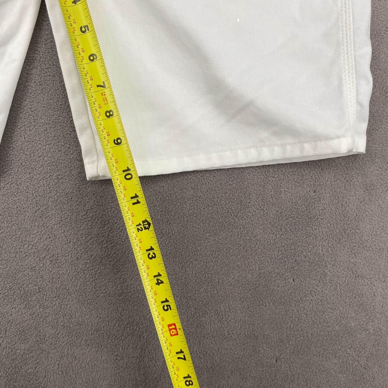 Genuine Dickies Flex Carpenter Shorts Mens 36 White Mid Rise Relaxed Hammer Loop