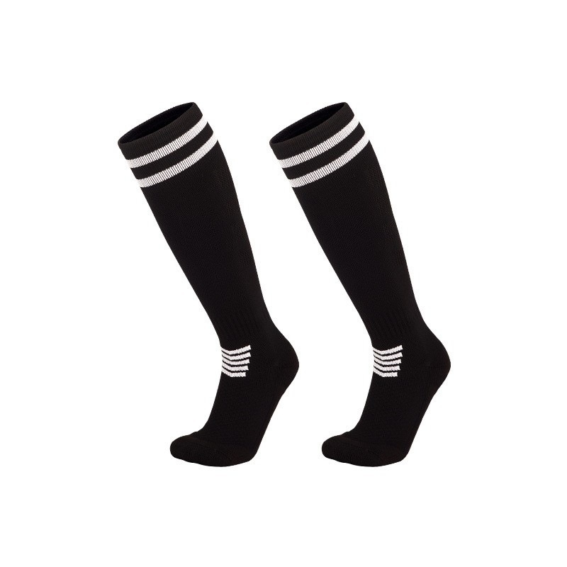 Men Knee High Sport Socks Anti Slip Athletic Casual Stockings Football Striped