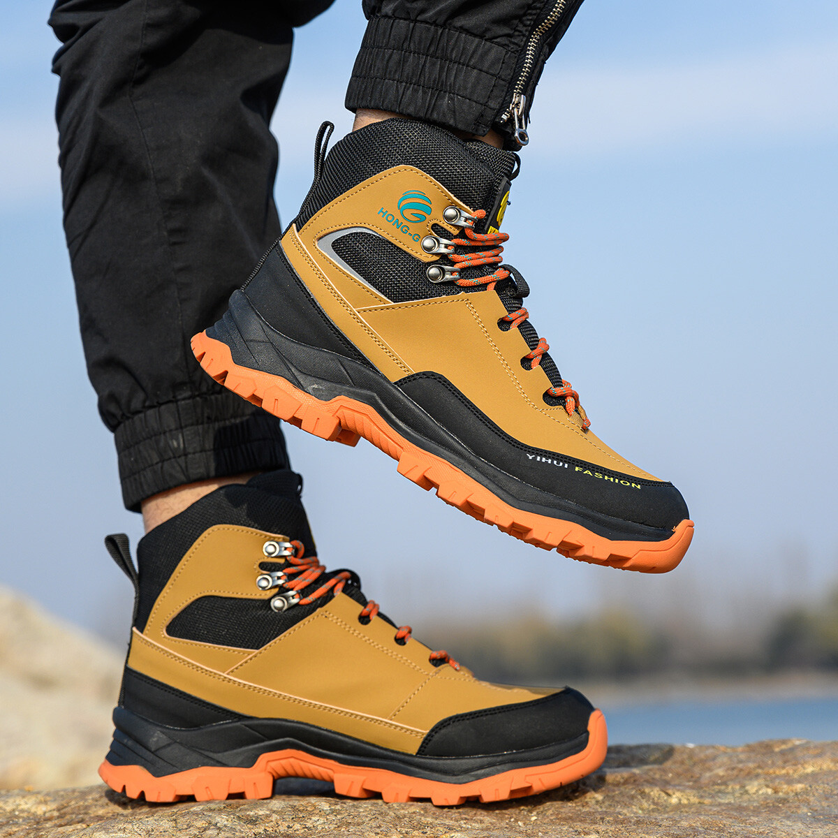 Indestructible Safety Work Shoes Steel Toe Breathable Work Boots Mens Boots