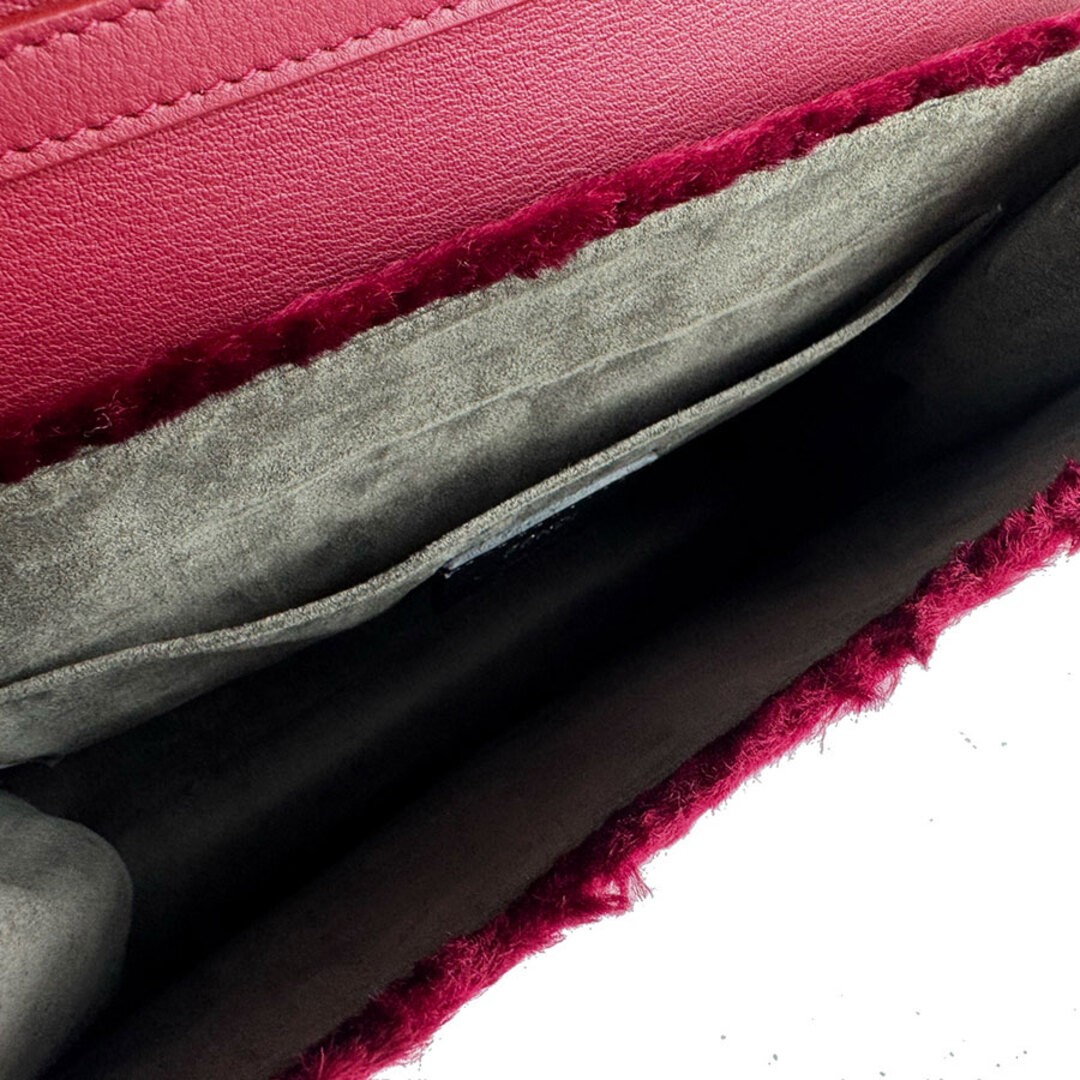 Fendi Shoulder bag Canayef fur Red 8BT284 A06E Size: W:9.4×H:7.9 in.