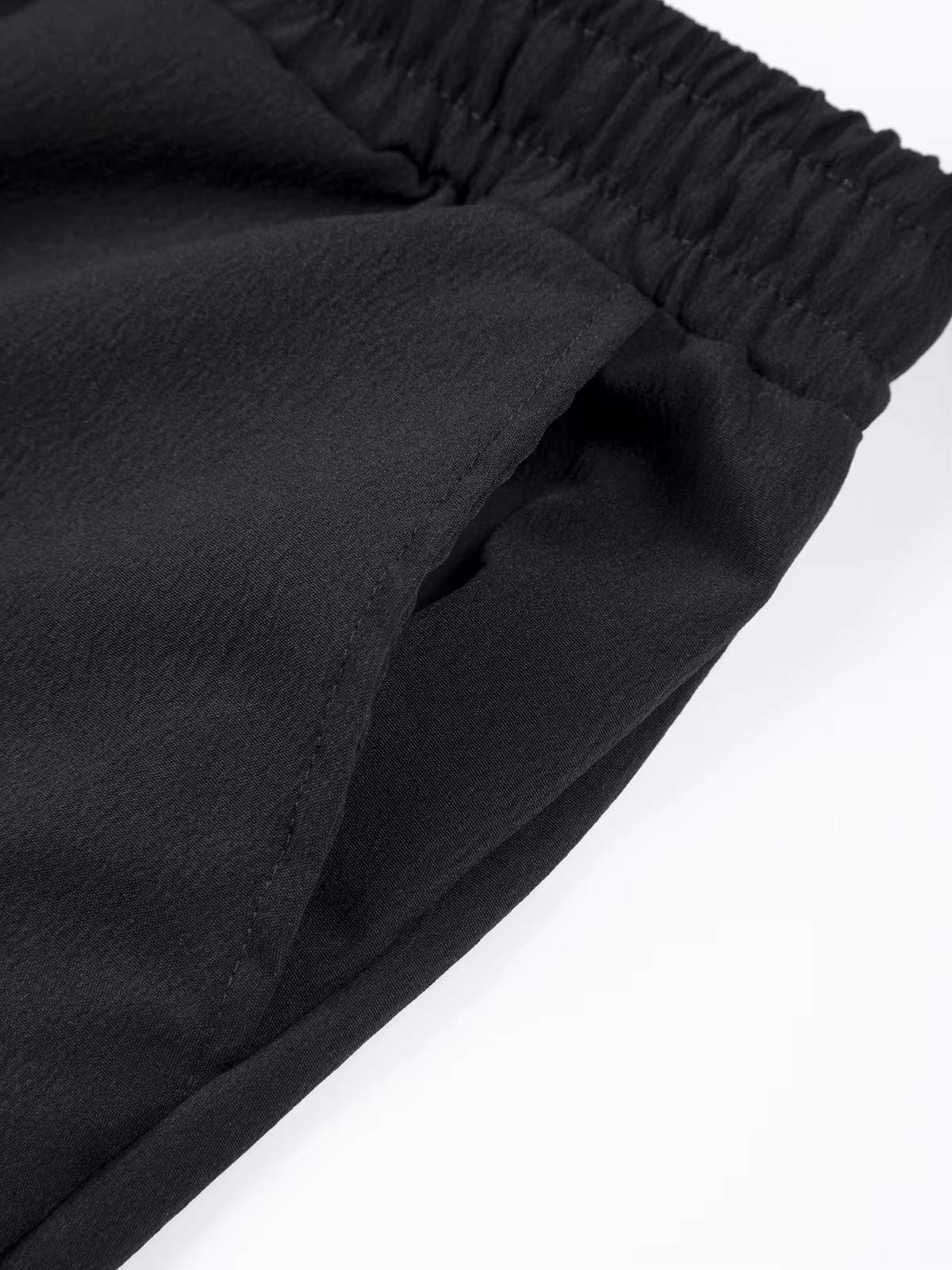 Summer Men’s Casual Elastic Waist Solid Color Breathable High Quality Pants Gift
