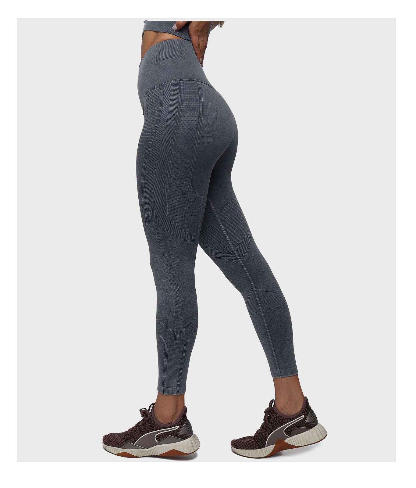 Blue Acid Wash Top & Leggings