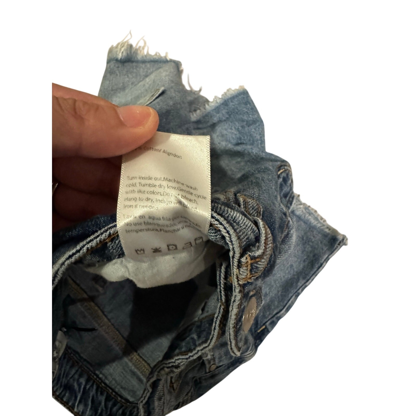 Insane Gene Distressed Denim Cutoff Shorts Size Medium Light Wash High Rise