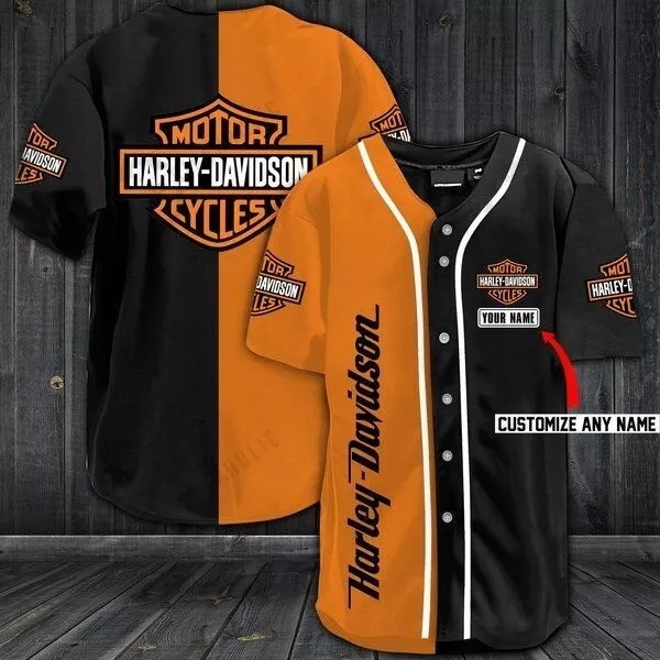 Harley–Davidson Baseball Jersey Design 3D Full Size S-5XL, Gift For Fans