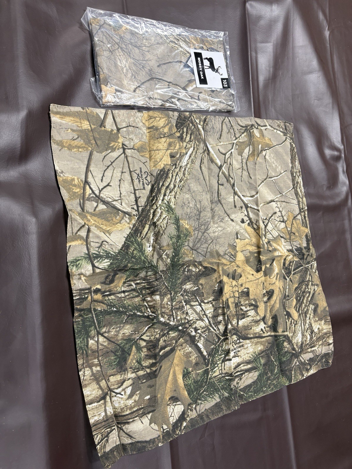 USA MADE Hav-A-Hank MOSSY OAK BREAK-UP CAMO BANDANA Cotton Camouflage Wrap Scarf