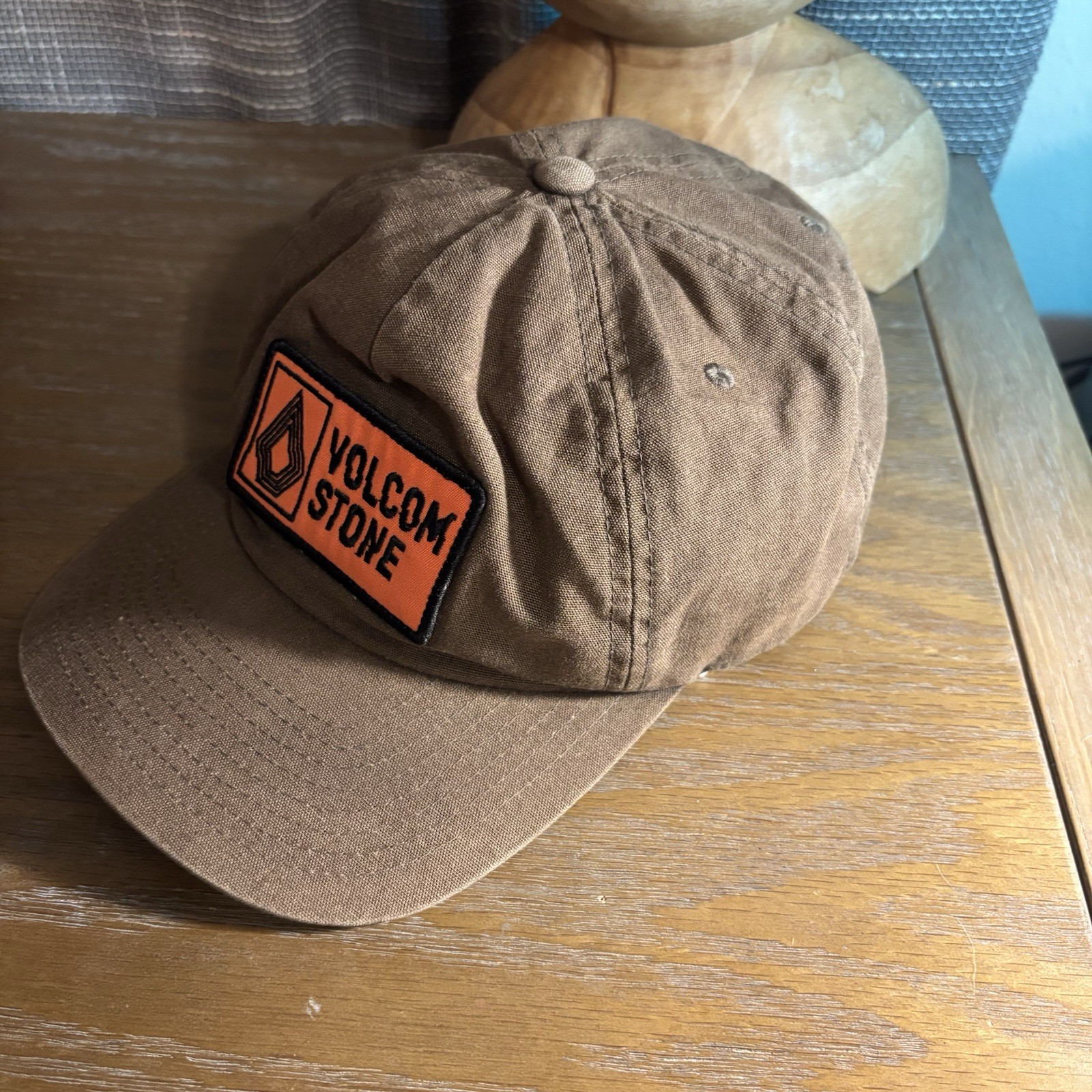 Volcom Brown Solid Men’s Adjustable Baseball Cap Hat One Size